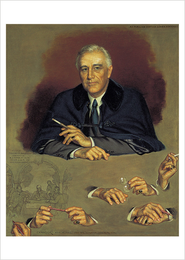 A. WITTEMANN　お土産の本とポストカード ニューヨーク州ブルックリン Franklin D. Roosevelt Postcard – Pomegranate