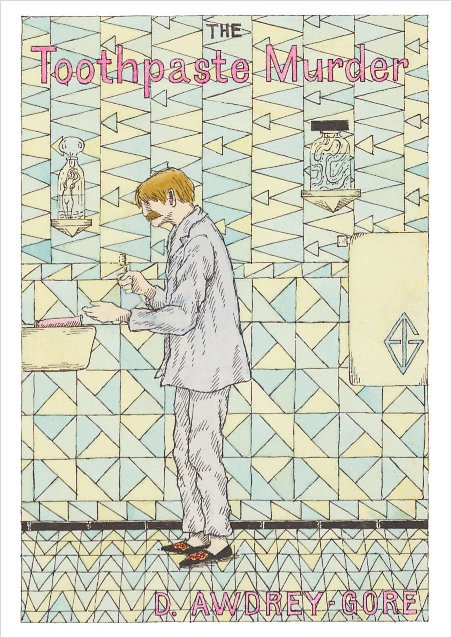 Edward Gorey: The Toothpaste Murder Postcard – Pomegranate