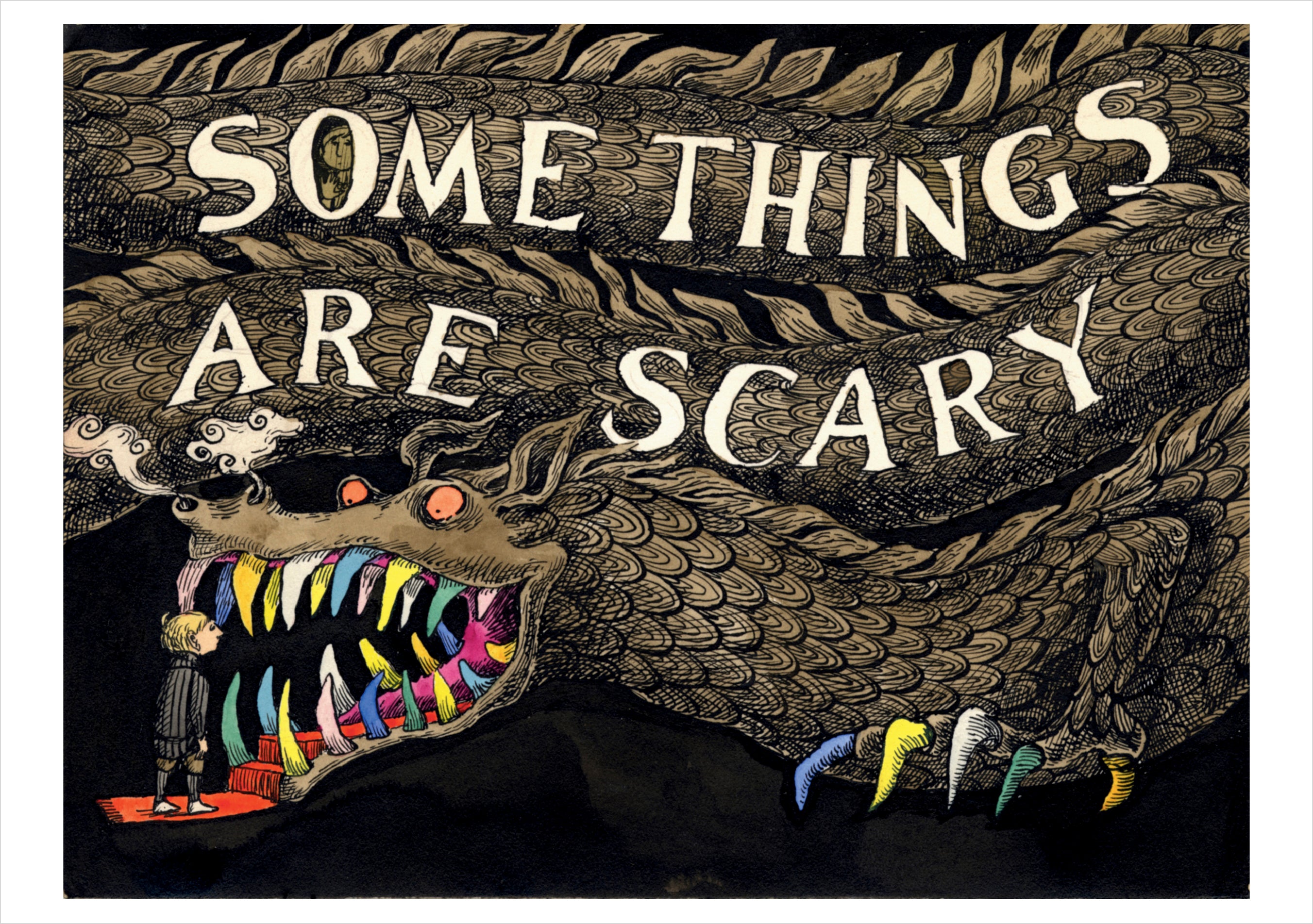 Edward Gorey: Some Things Are Scary Notecard – Pomegranate