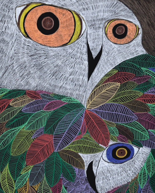 Ningiukulu Teevee: Colourful Wild Owl Bookmark_Front_Flat