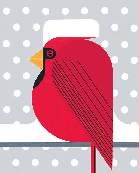 Charley Harper: Cool Cardinal Bookmark_Front_Flat