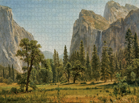 Albert Bierstadt: Bridal Veil Falls, Yosemite 1000-Piece Jigsaw Puzzle_Primary