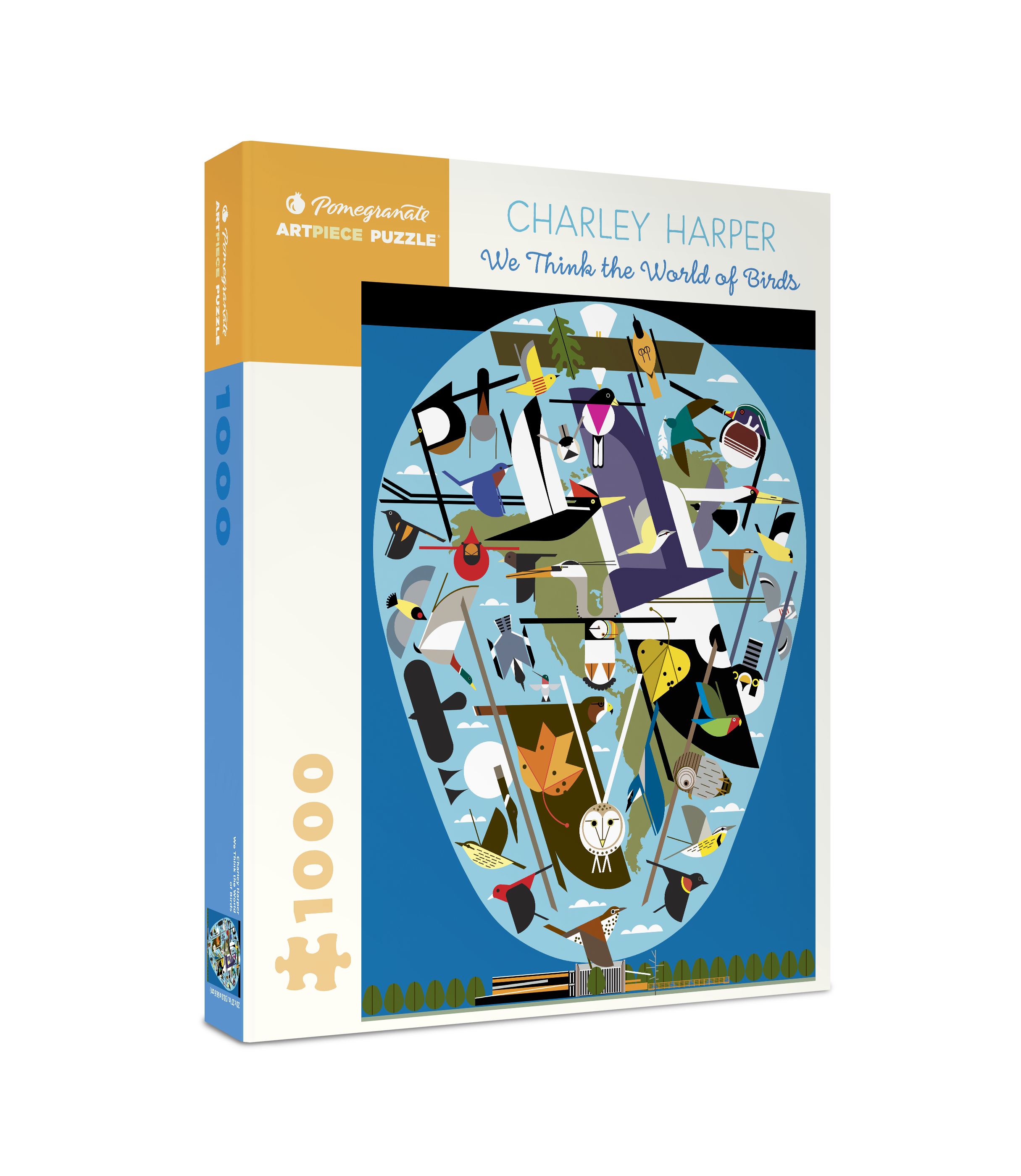 Charley Harper: We Think the World of Birds 1000-Piece Jigsaw