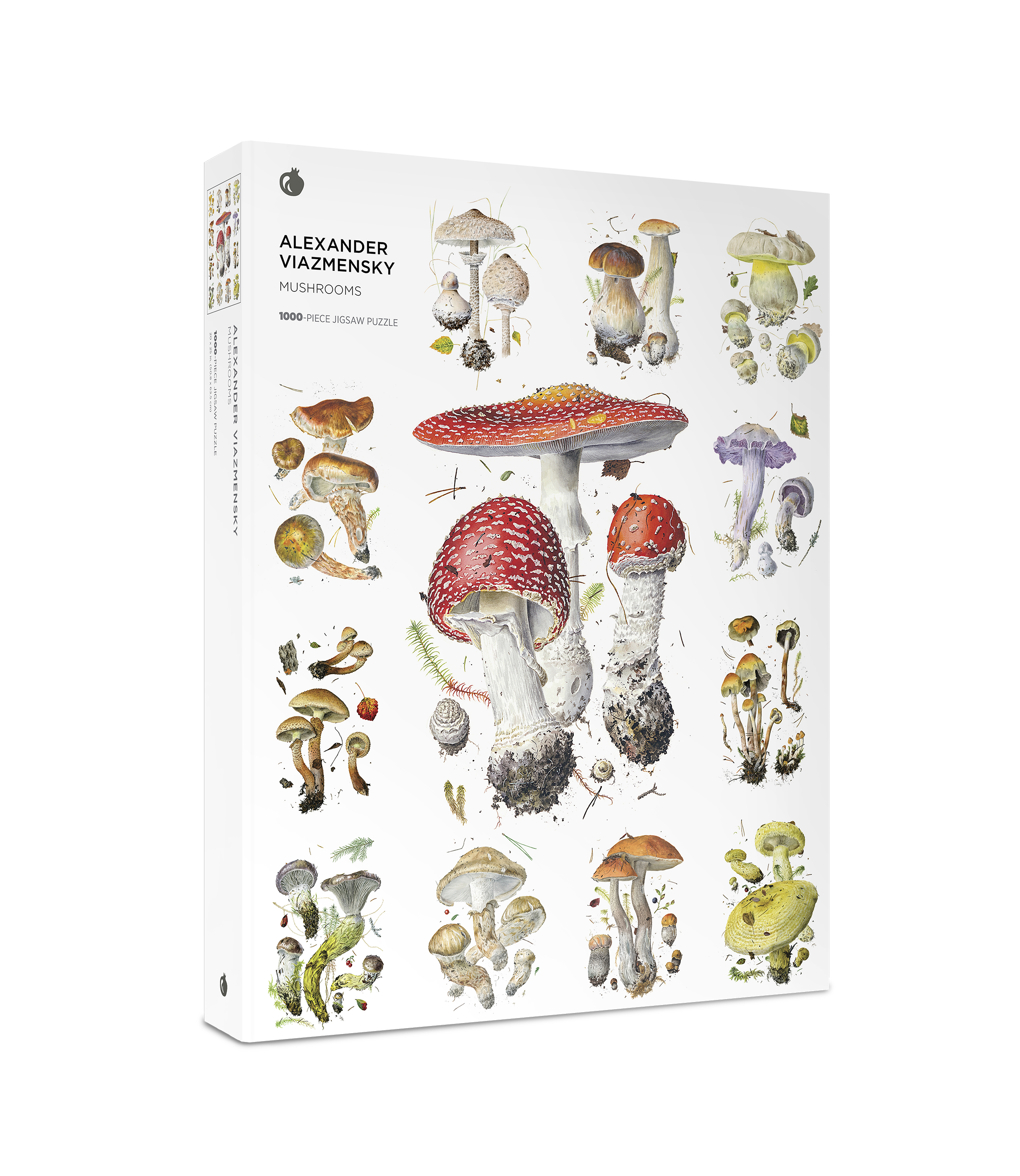 Mushrooms: Alexander Viazmensky 1000-Piece Jigsaw Puzzle – Pomegranate