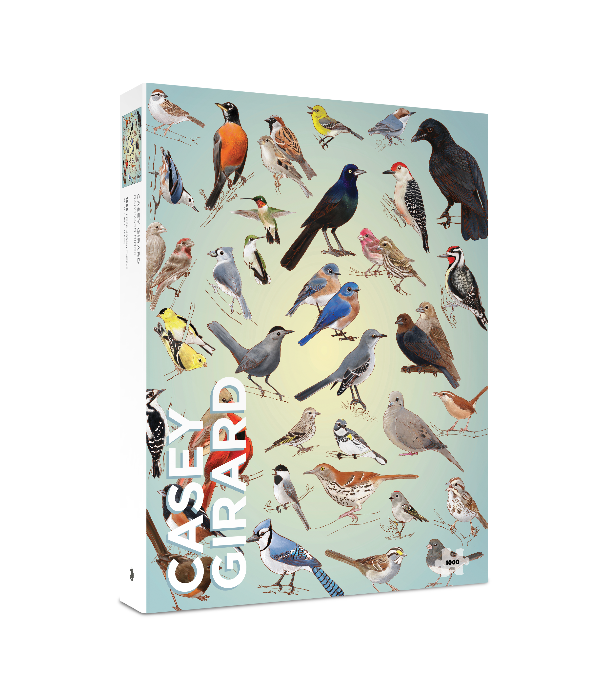 Casey Girard: Backyard Birds 1000-Piece Jigsaw Puzzle – Pomegranate