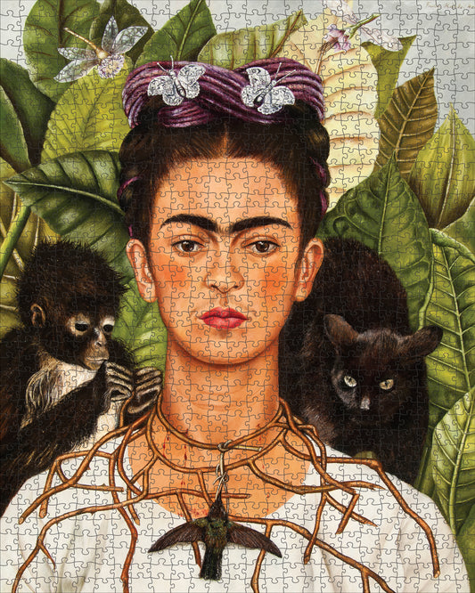 Frida Kahlo: Self-Portrait with Thorn Necklace and Hummingbird 1000-Piece Jigsaw Puzzle_Primary