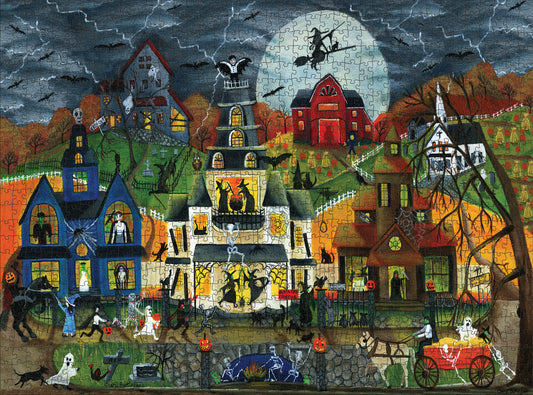Cheryl Bartley: Spooky Street 1000-Piece Jigsaw Puzzle_Primary