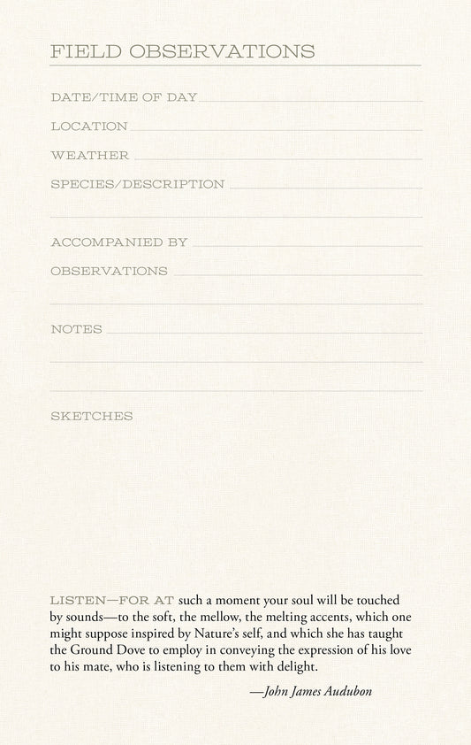 John James Audubon Birder’s Journal_Front_Flat