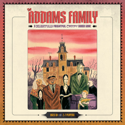 The Addams Family: A Delightfully Frightful Creepy Board Game_Front_3D