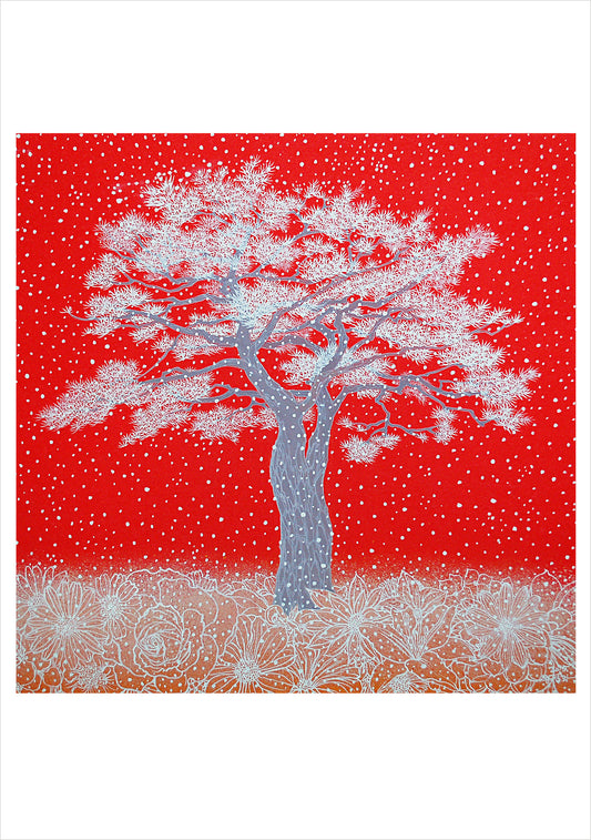 Kyung-Hwa Yu: Snow Flower—Pine Holiday Cards_Front_3D