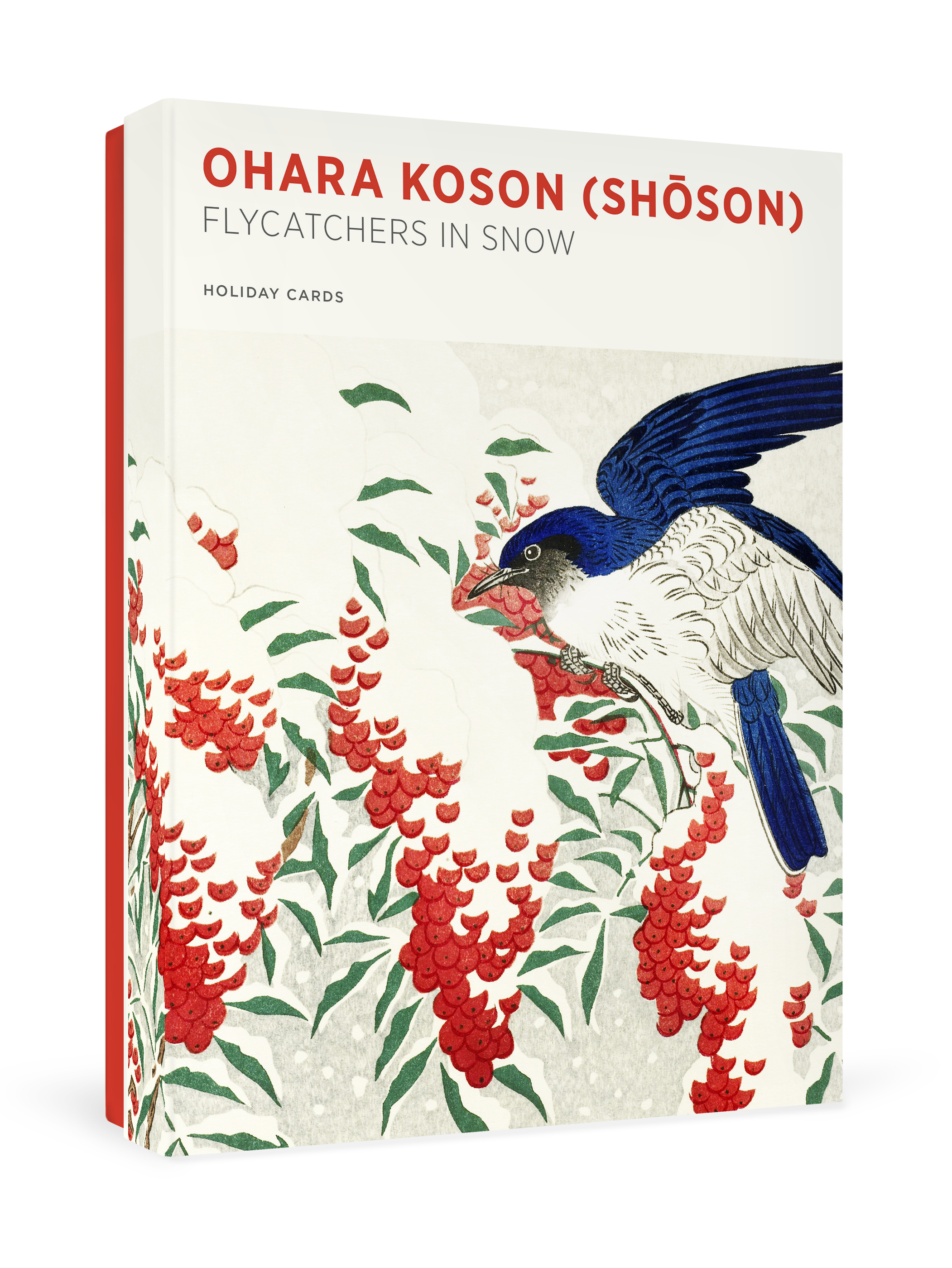 Ohara Koson (Shōson): Flycatchers in Snow Holiday Cards – Pomegranate