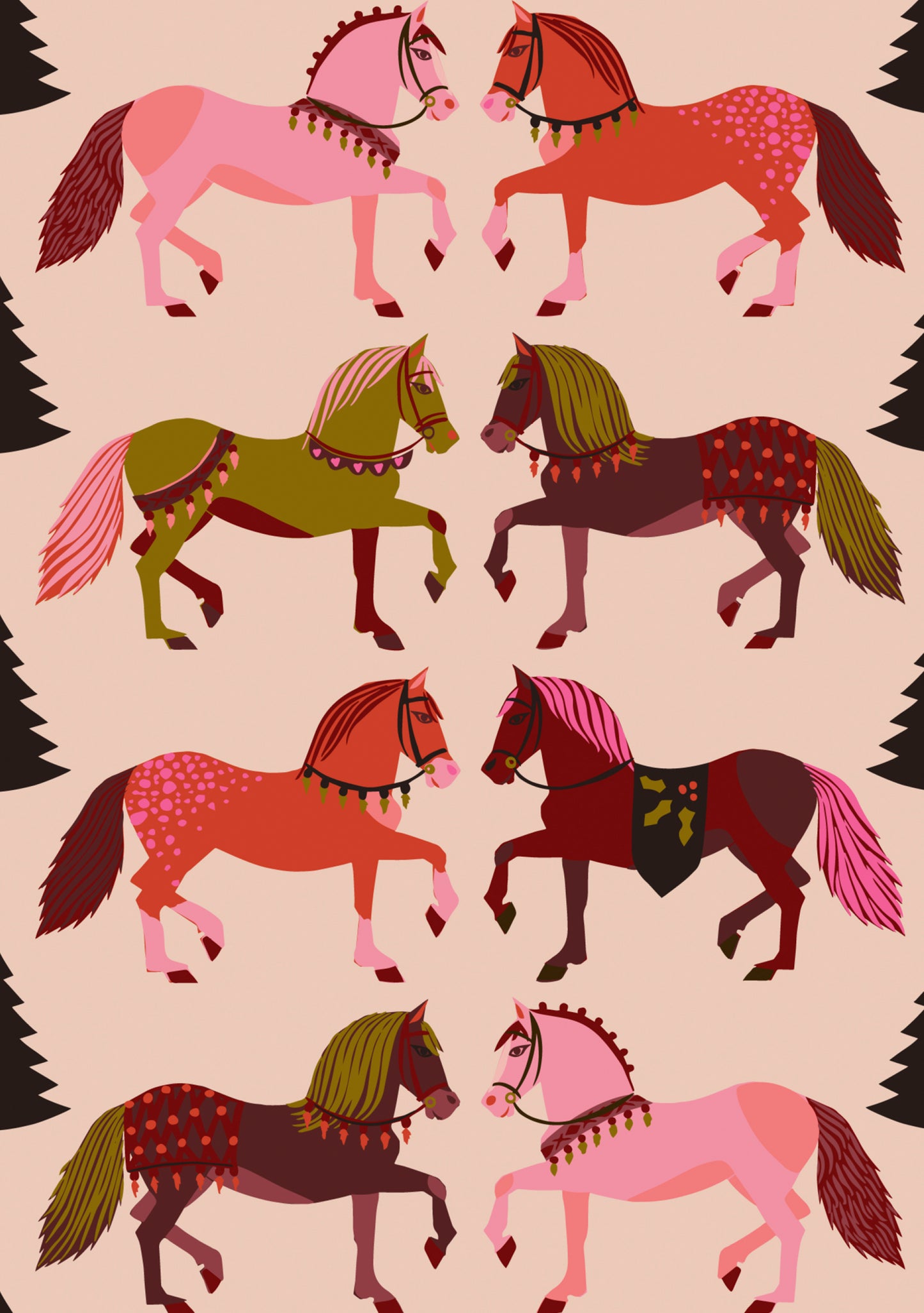 Kate Blairstone: Holiday Horses Holiday Cards_Interior_1