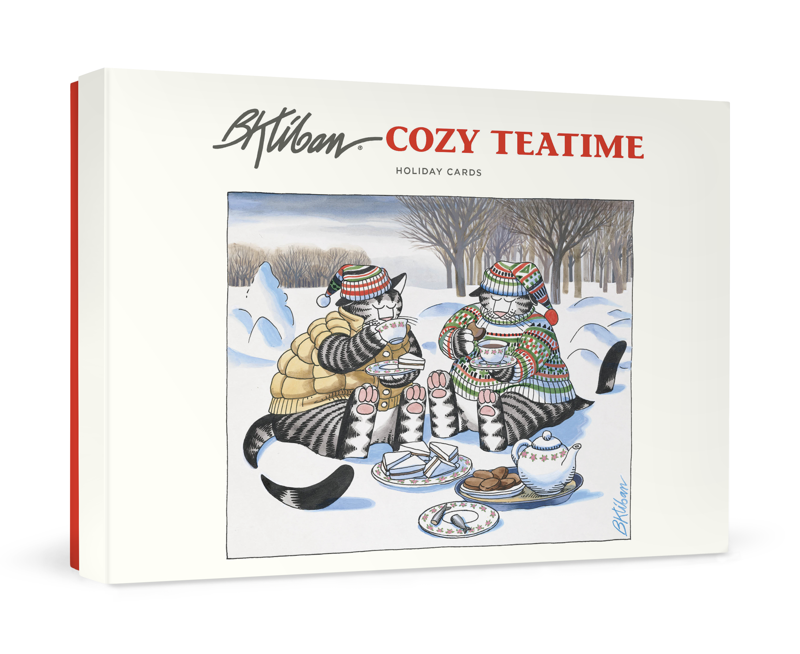 B. Kliban: Cozy Teatime Holiday Cards – Pomegranate