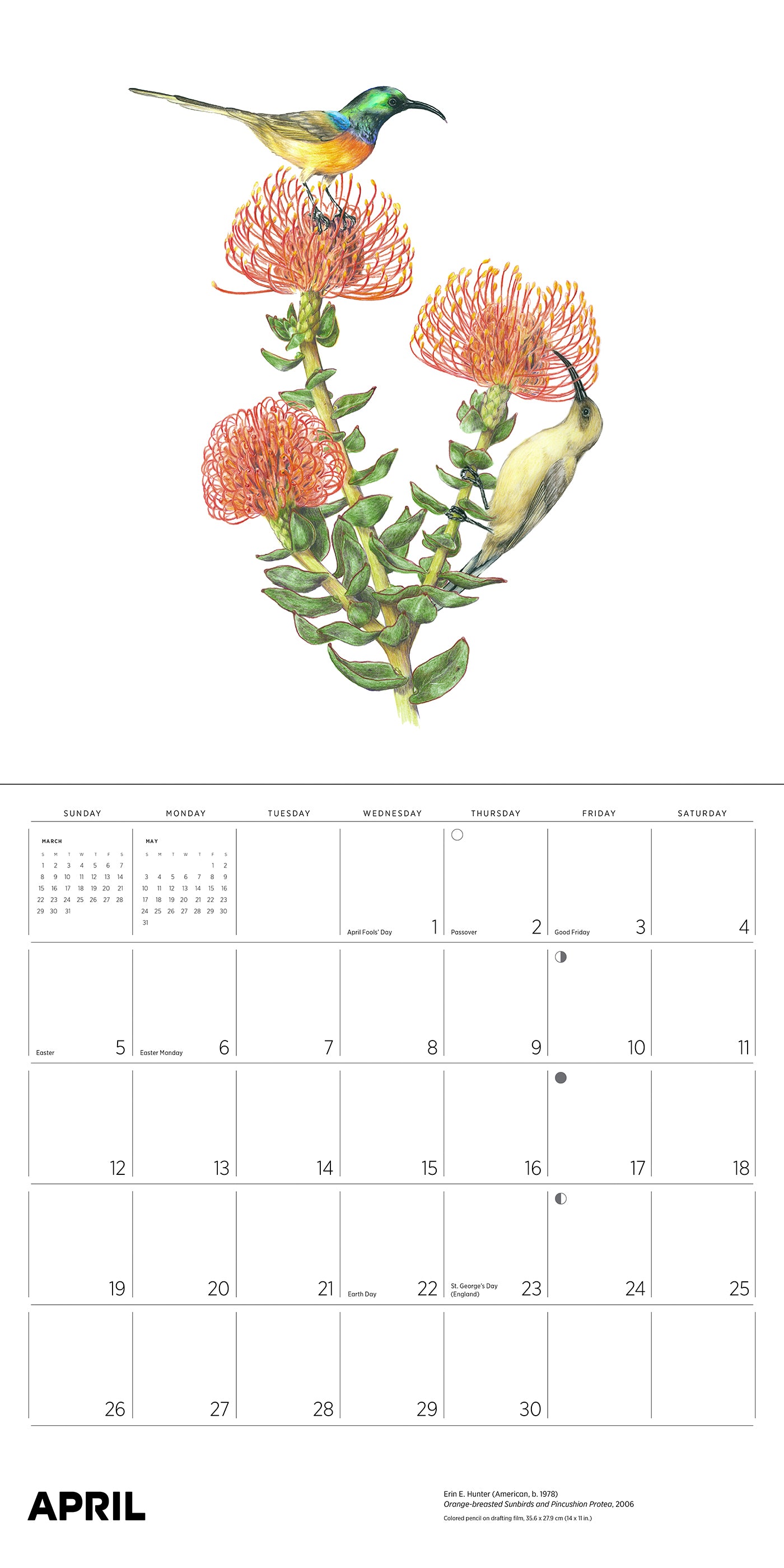 Erin E. Hunter: Pollinators 2026 Wall Calendar_Interior_4