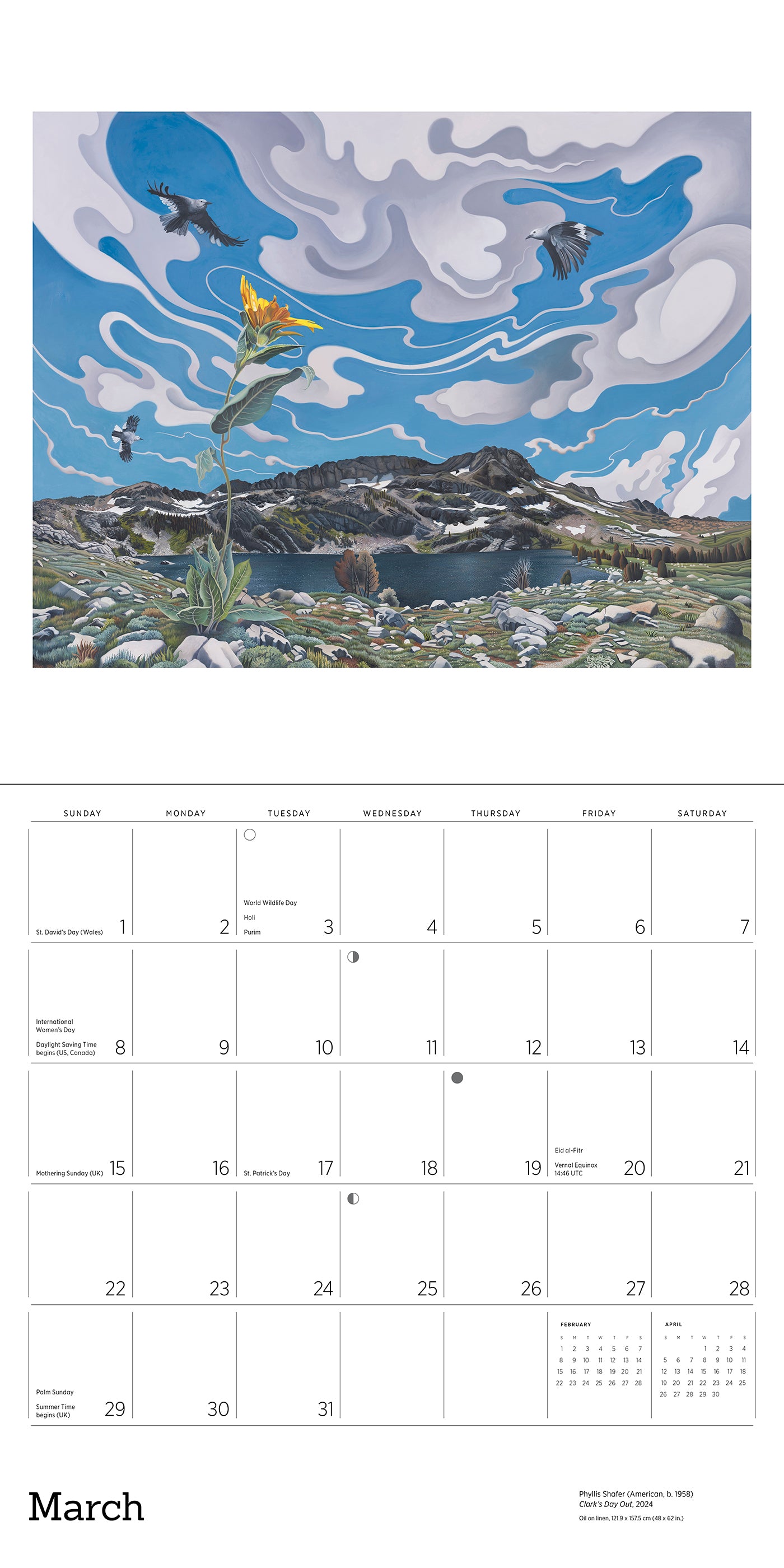 Phyllis Shafer: Nature Divine 2026 Wall Calendar_Interior_4