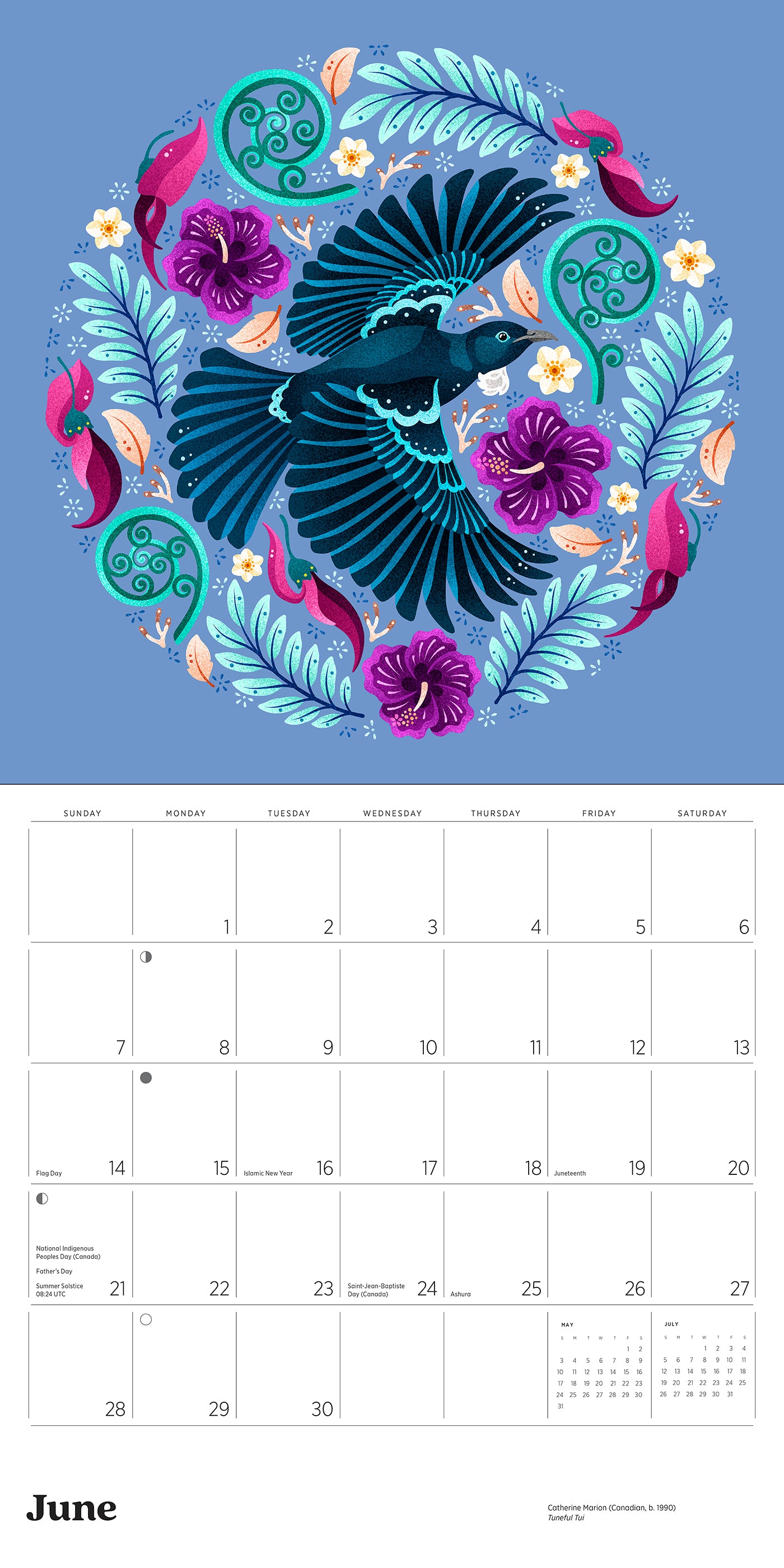Catherine Marion: Folklore and Flora 2026 Wall Calendar_Interior_4