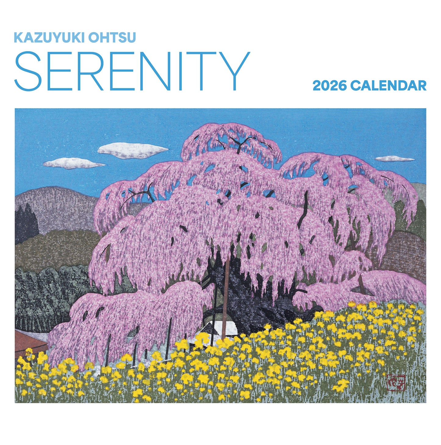 Serenity: Kazuyuki Ohtsu 2026 Wall Calendar_Front_Flat