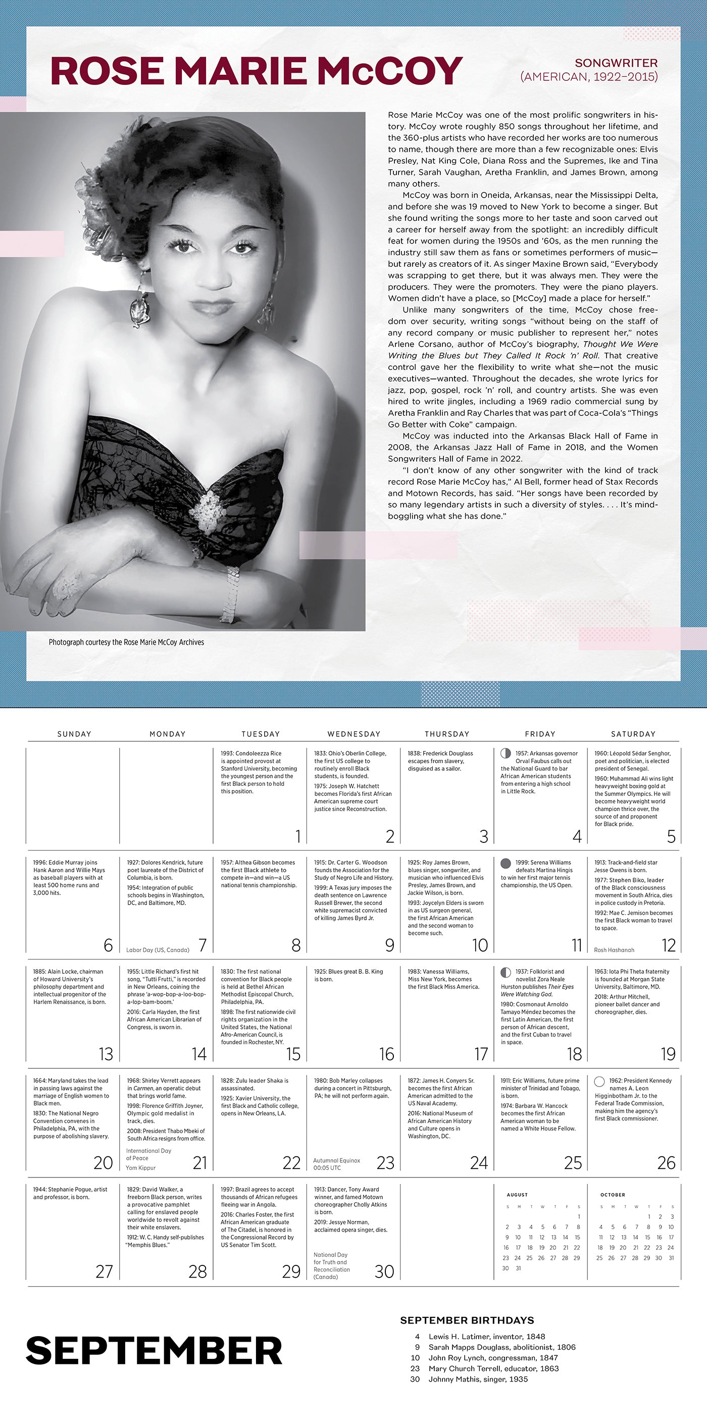 A Journey into 365 Days of Black History 2026 Wall Calendar_Interior_1