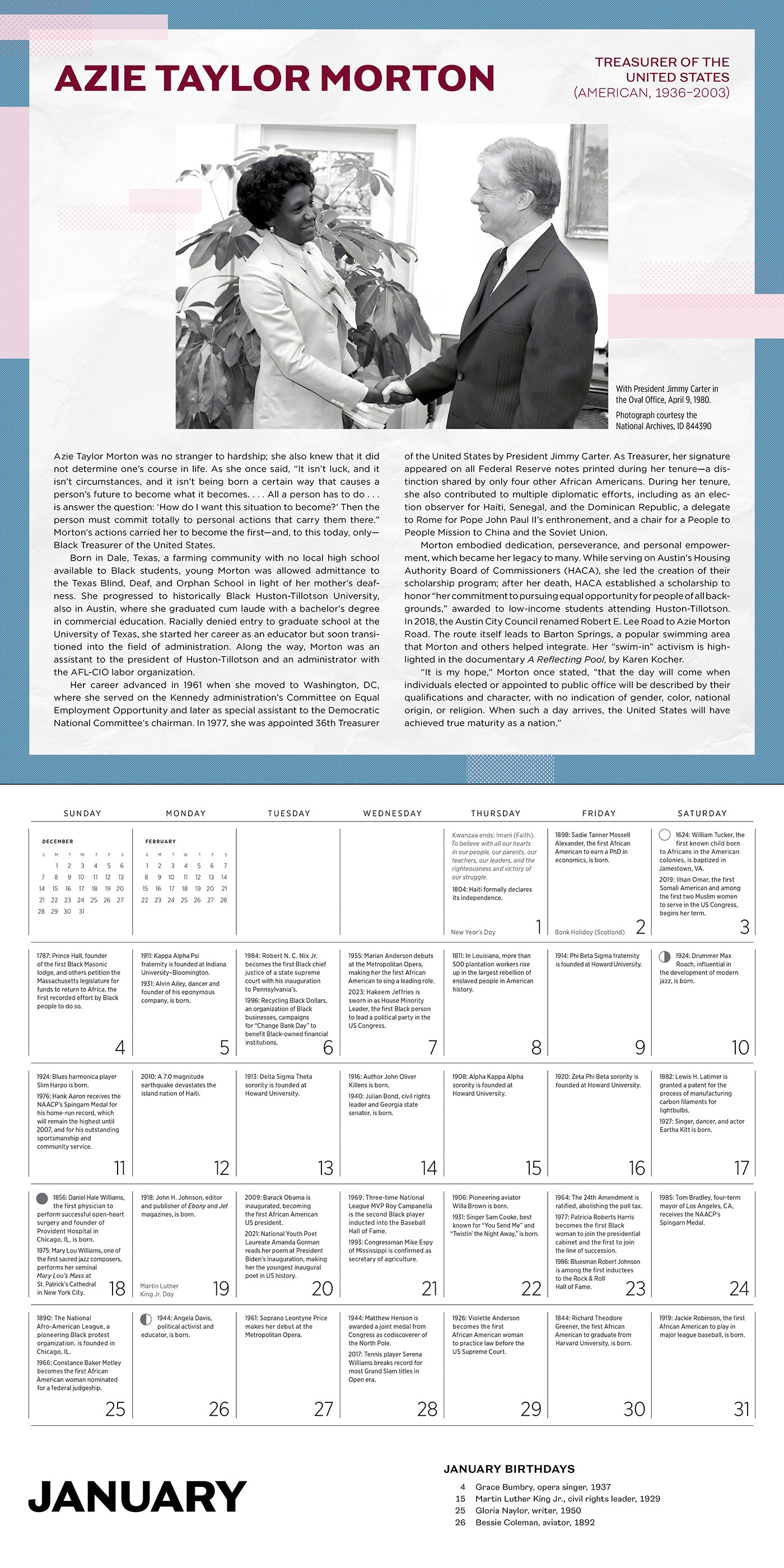 A Journey into 365 Days of Black History 2026 Wall Calendar_Interior_2
