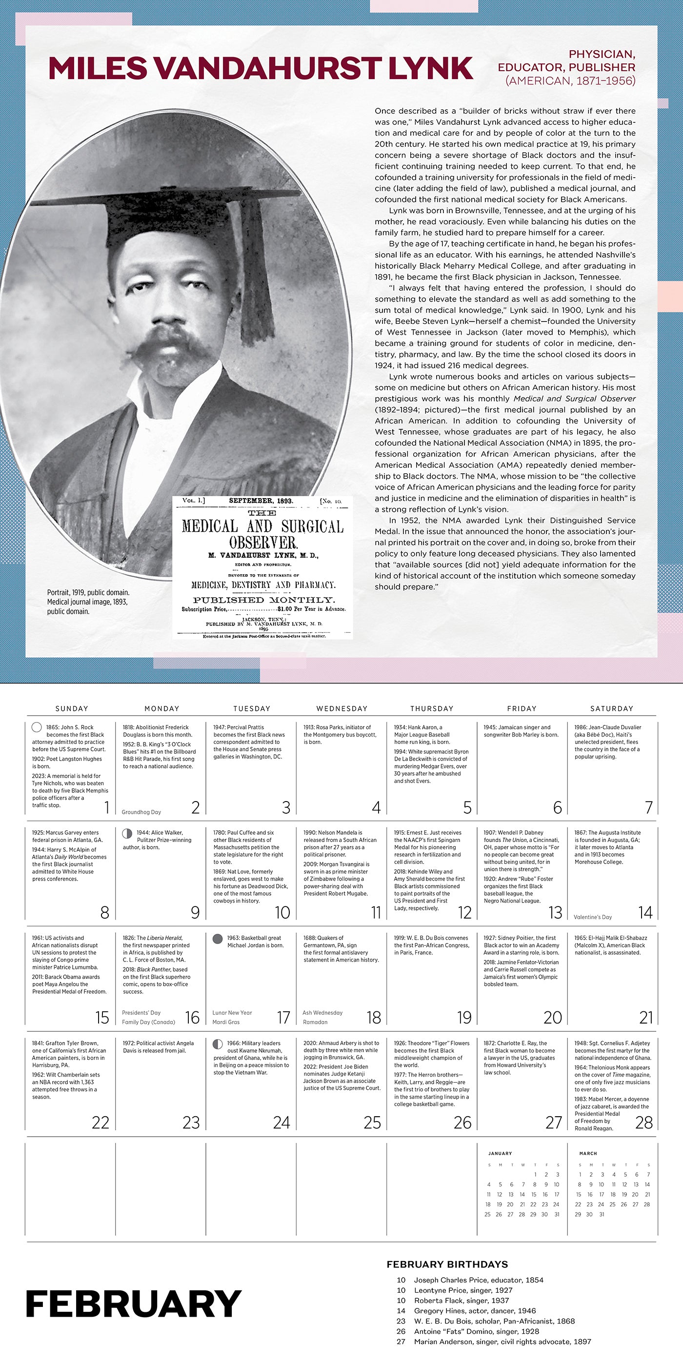 A Journey into 365 Days of Black History 2026 Wall Calendar_Interior_3