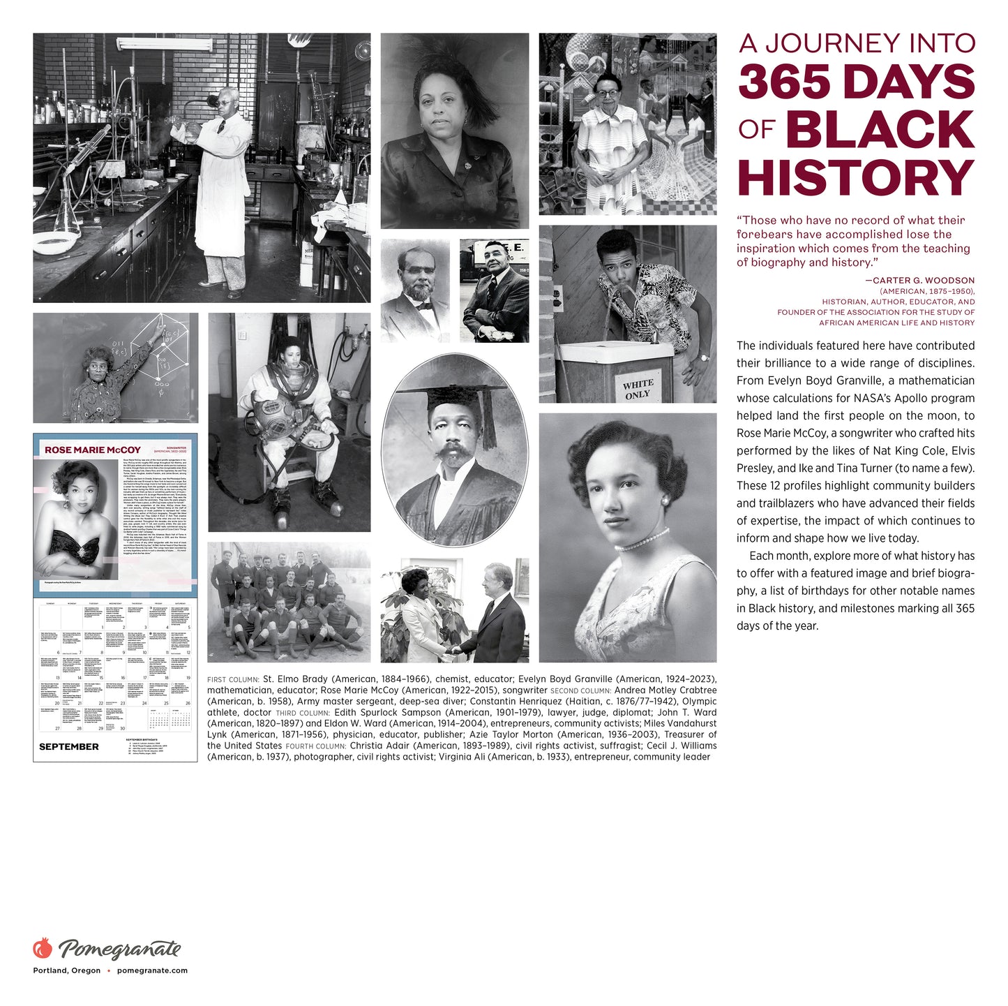 A Journey into 365 Days of Black History 2026 Wall Calendar_Back_Multipiece