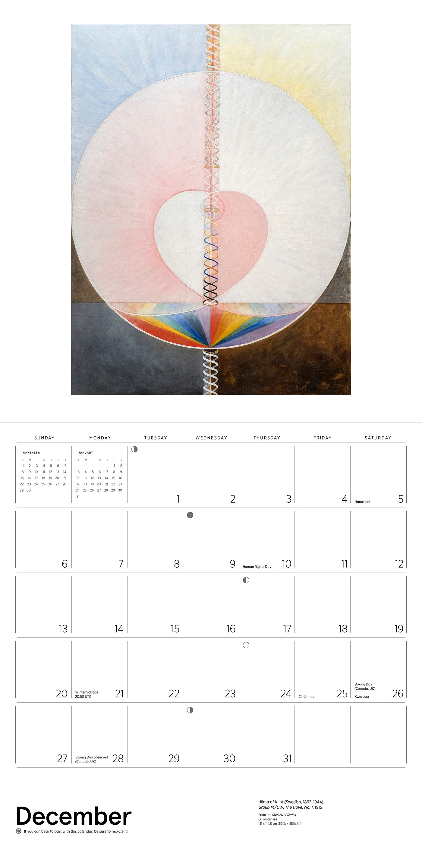 Hilma af Klint: Original Abstraction 2026 Wall Calendar_Interior_5