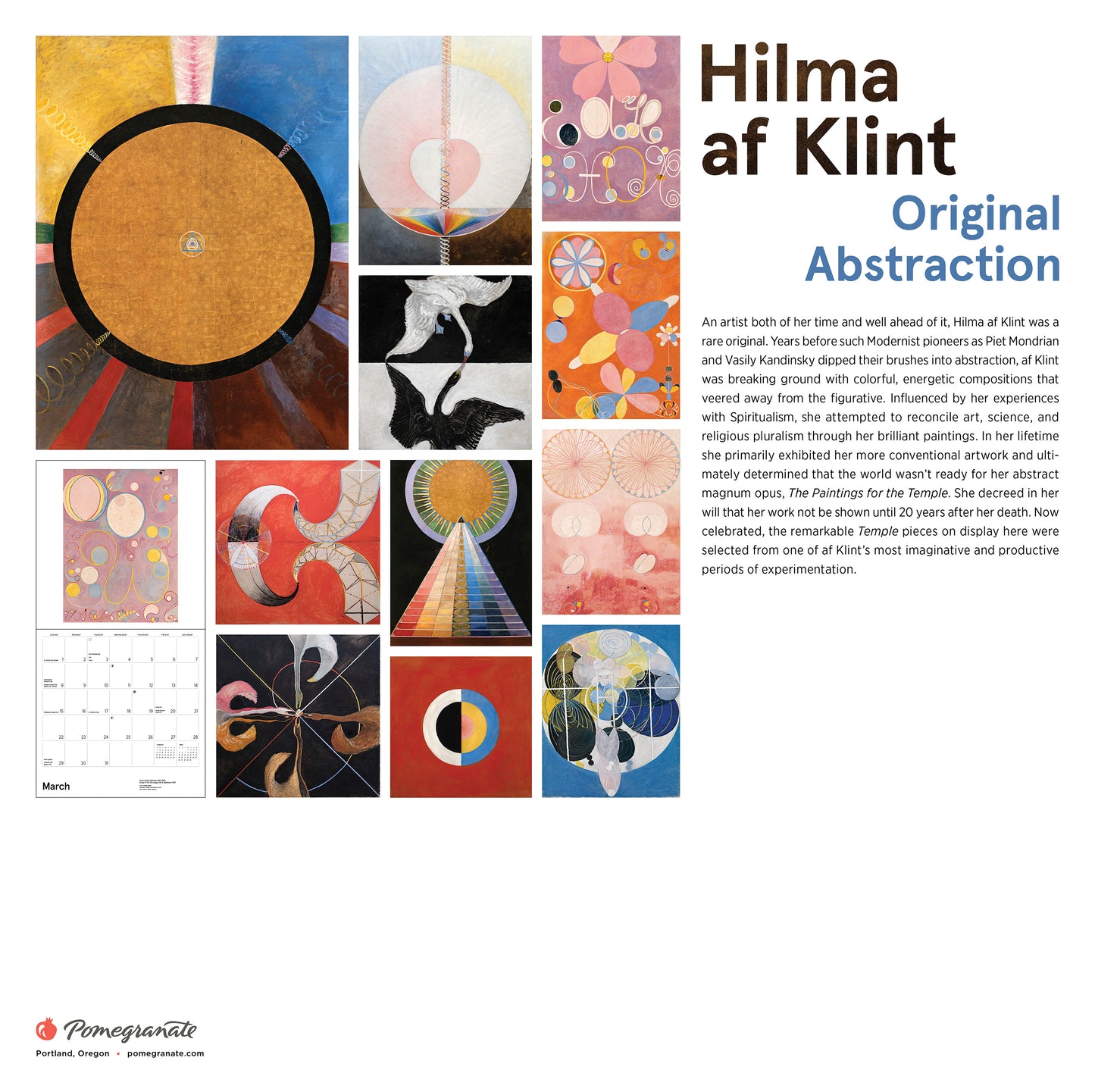 Hilma af Klint: Original Abstraction 2026 Wall Calendar_Back_Multipiece