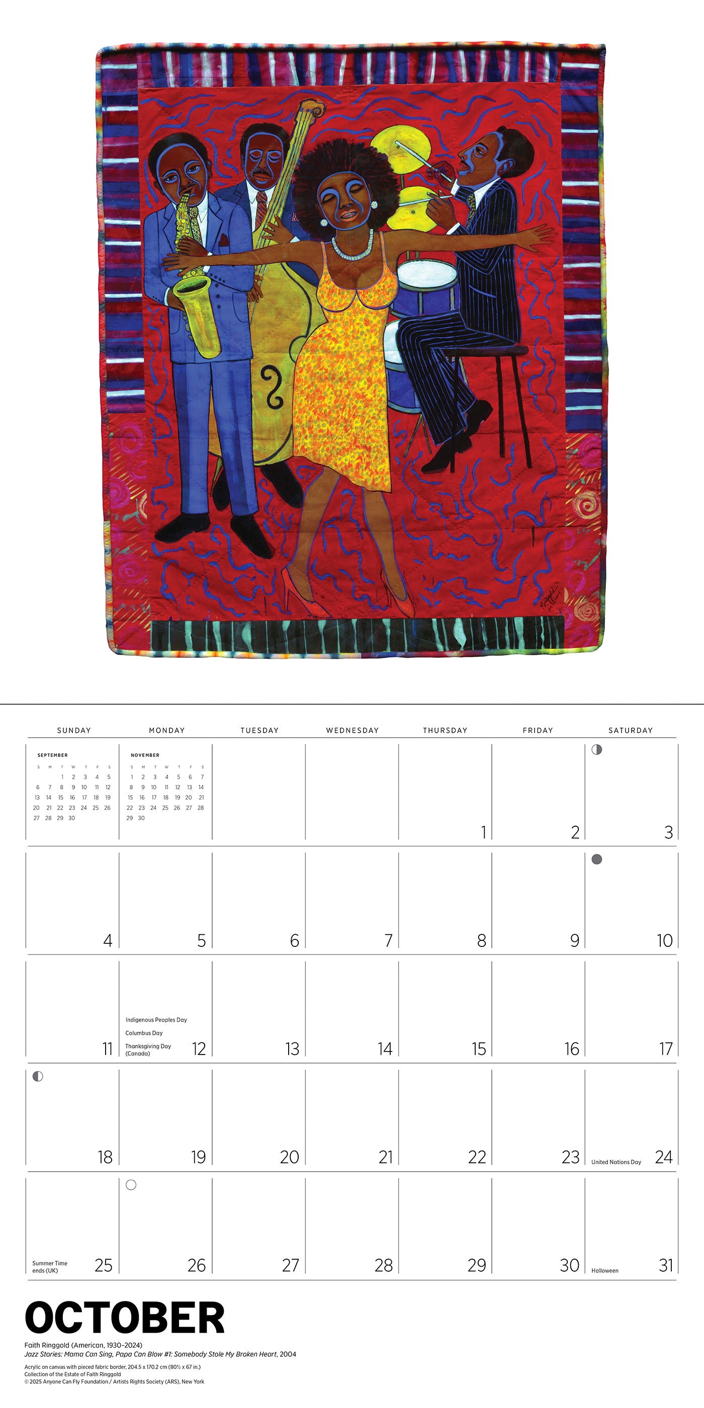 Faith Ringgold 2026 Wall Calendar_Interior_3