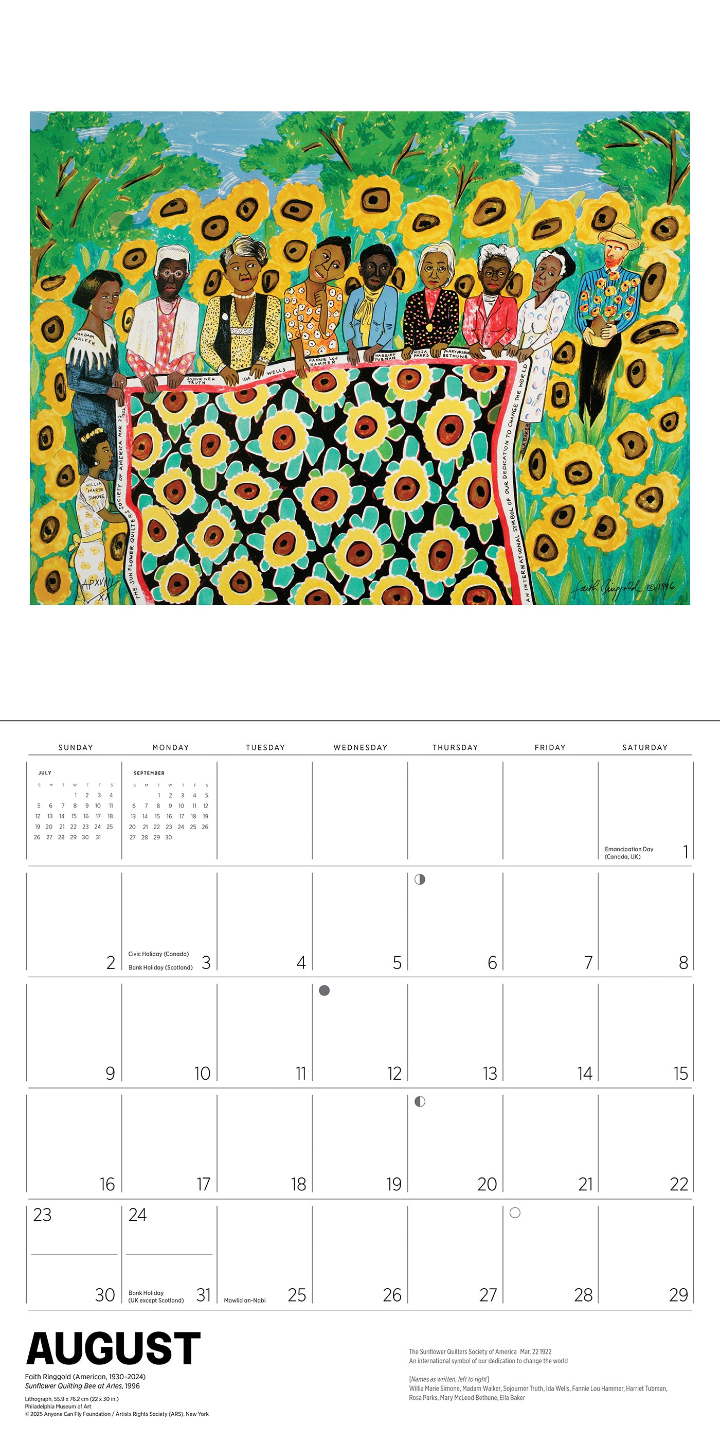 Faith Ringgold 2026 Wall Calendar_Interior_5