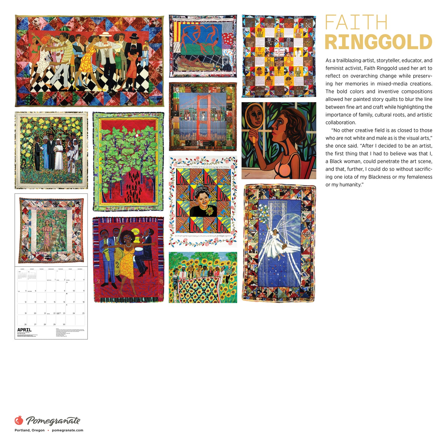 Faith Ringgold 2026 Wall Calendar_Back_Multipiece
