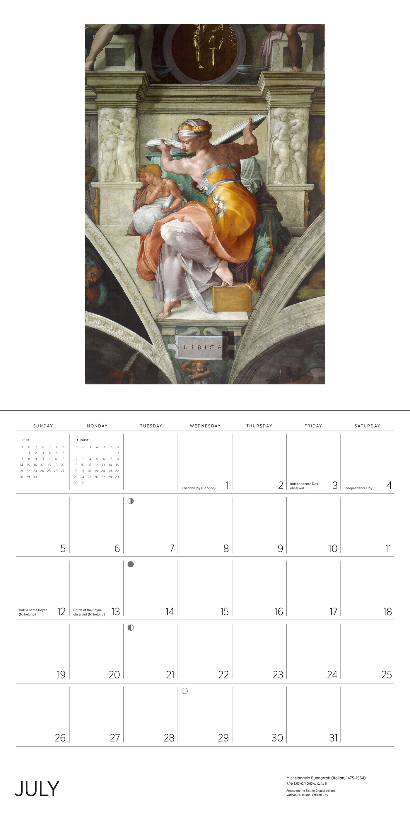 Michelangelo 2026 Wall Calendar_Interior_5