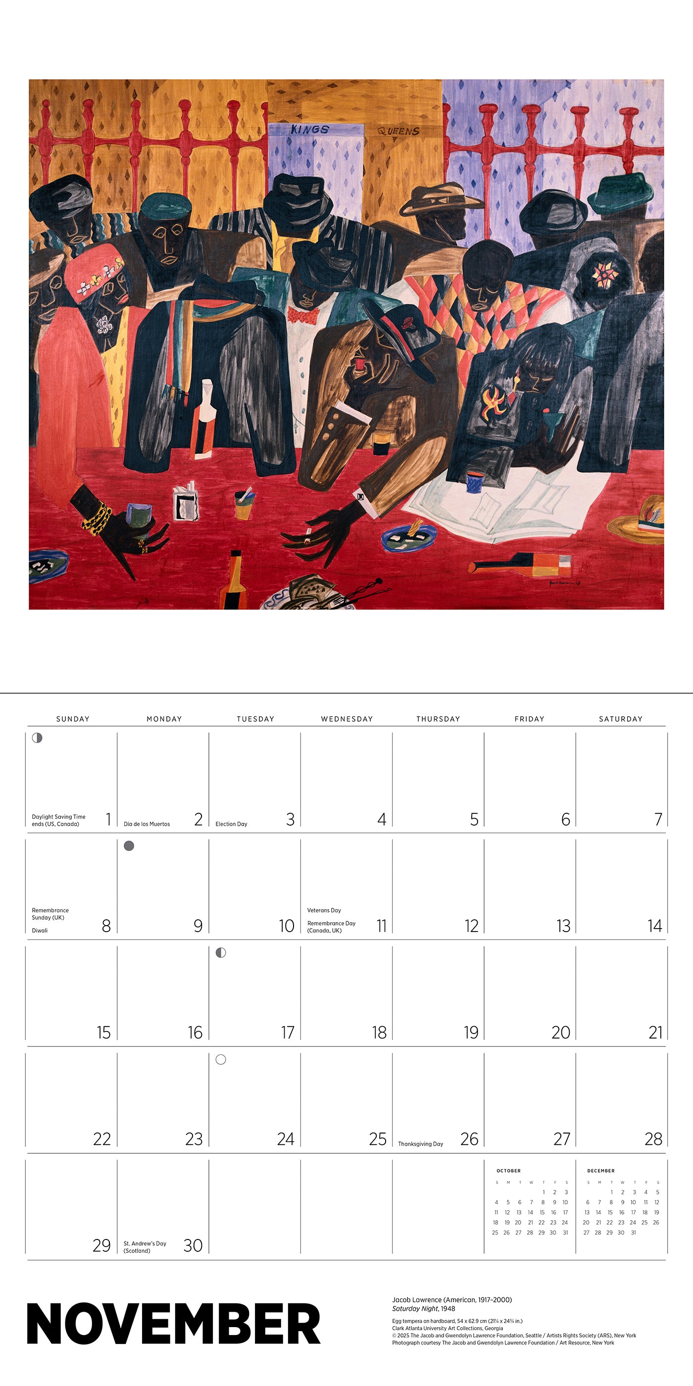 African American Art 2026 Wall Calendar_Interior_3
