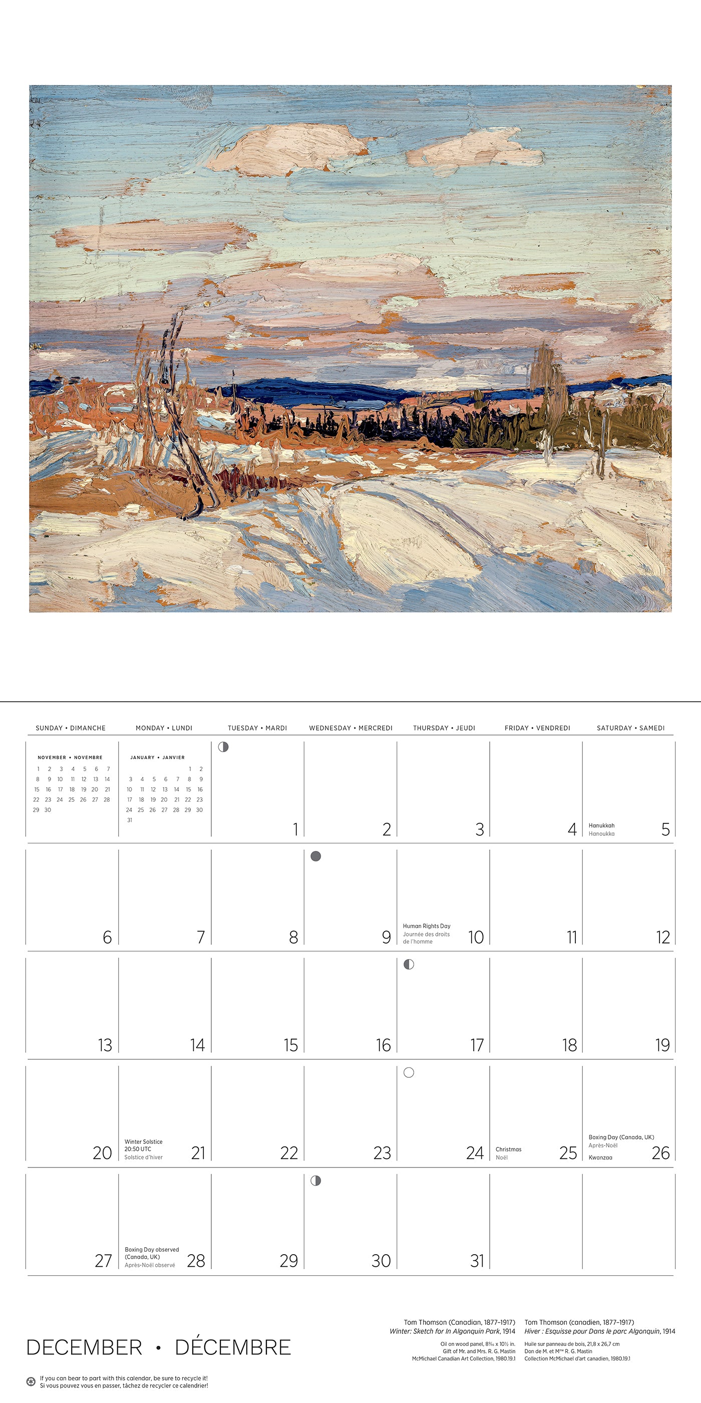 Tom Thomson 2026 Wall Calendar_Interior_5