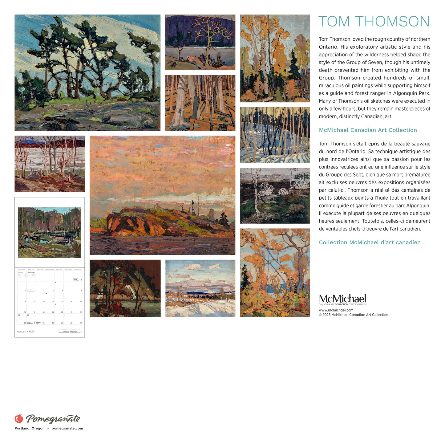 Tom Thomson 2026 Wall Calendar_Back_Multipiece
