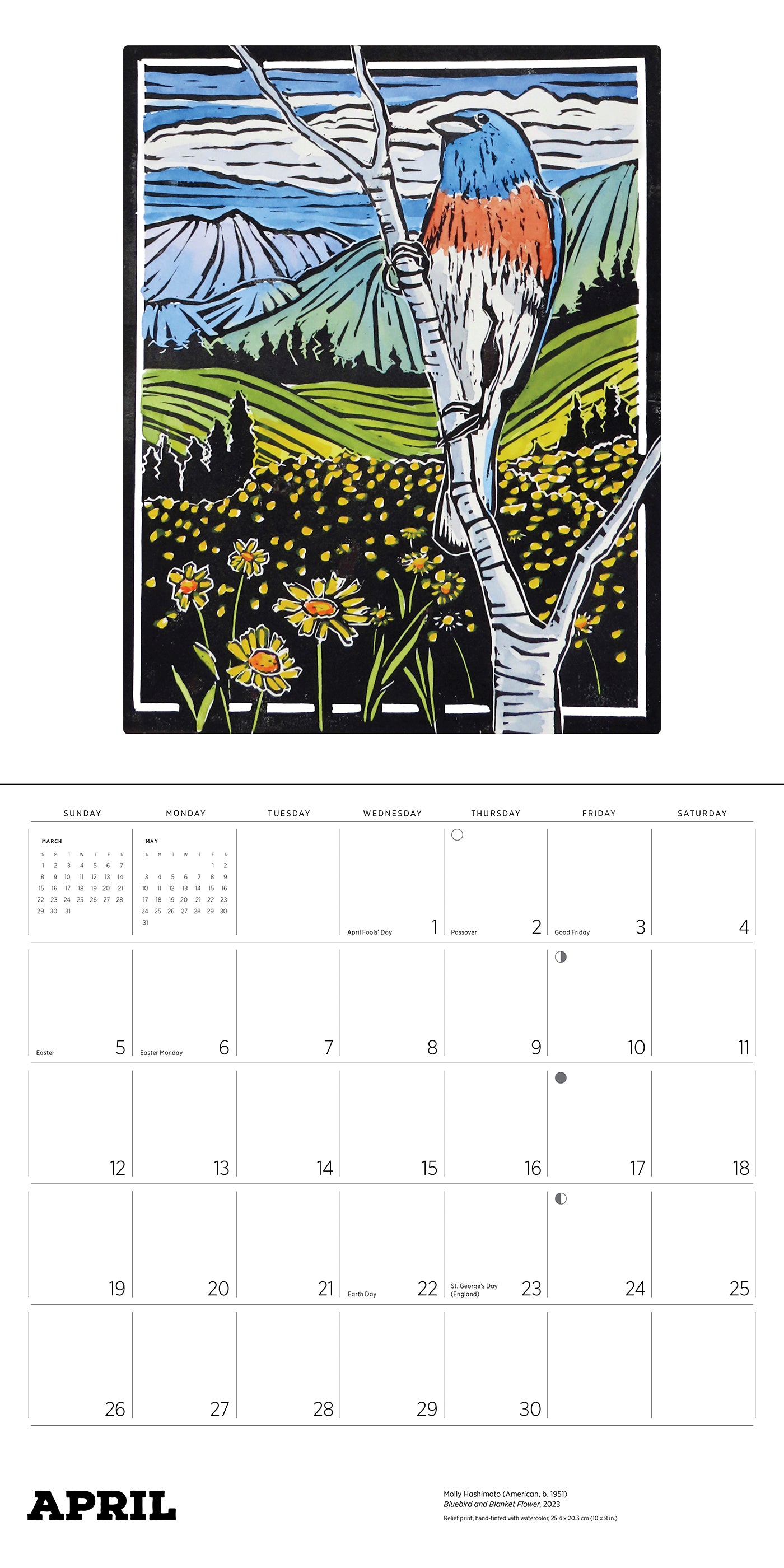 Molly Hashimoto: Birds 2026 Wall Calendar_Interior_3