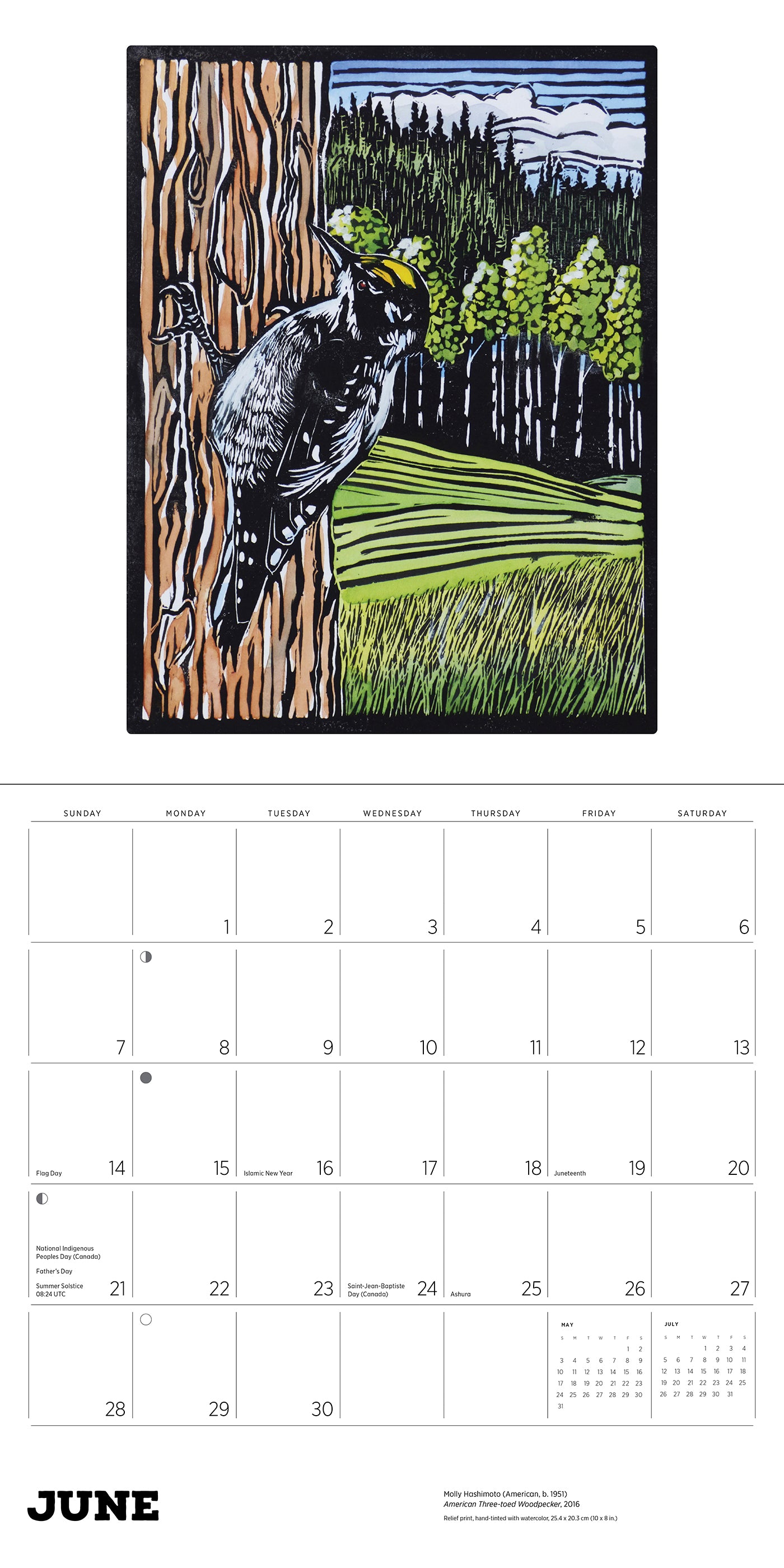 Molly Hashimoto: Birds 2026 Wall Calendar_Interior_5