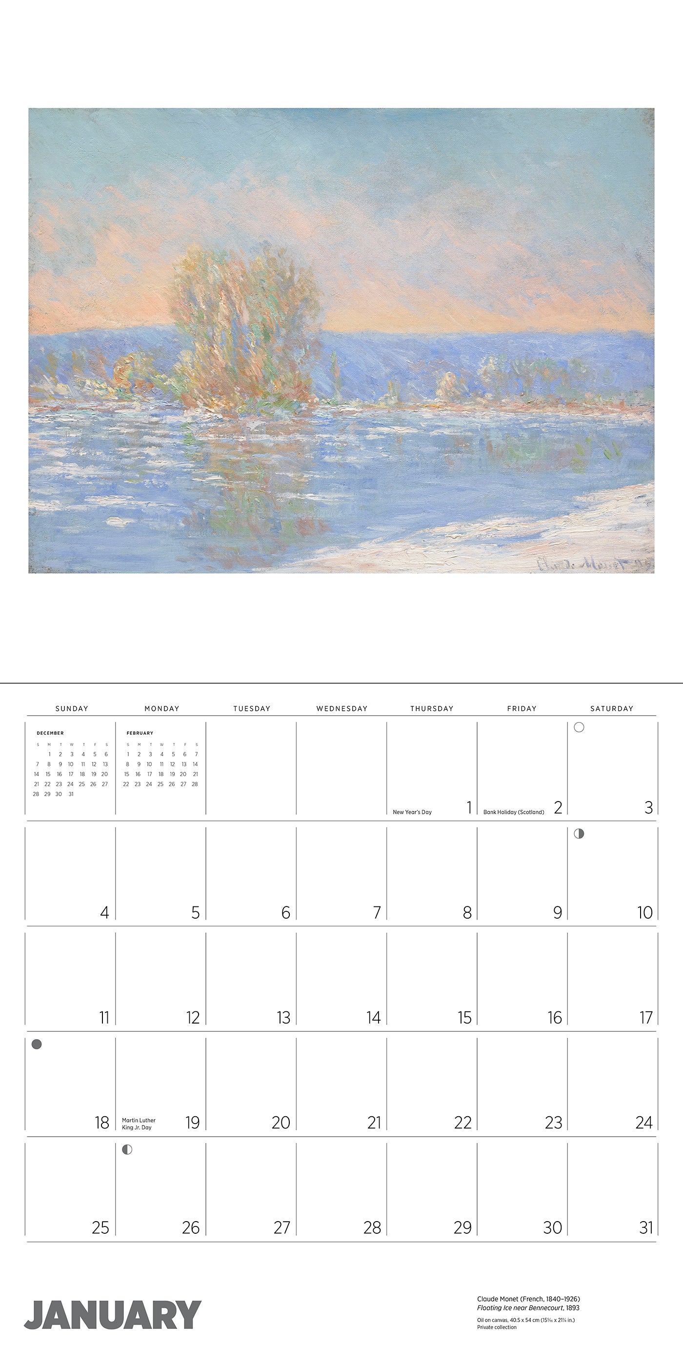 Claude Monet 2026 Wall Calendar_Interior_1