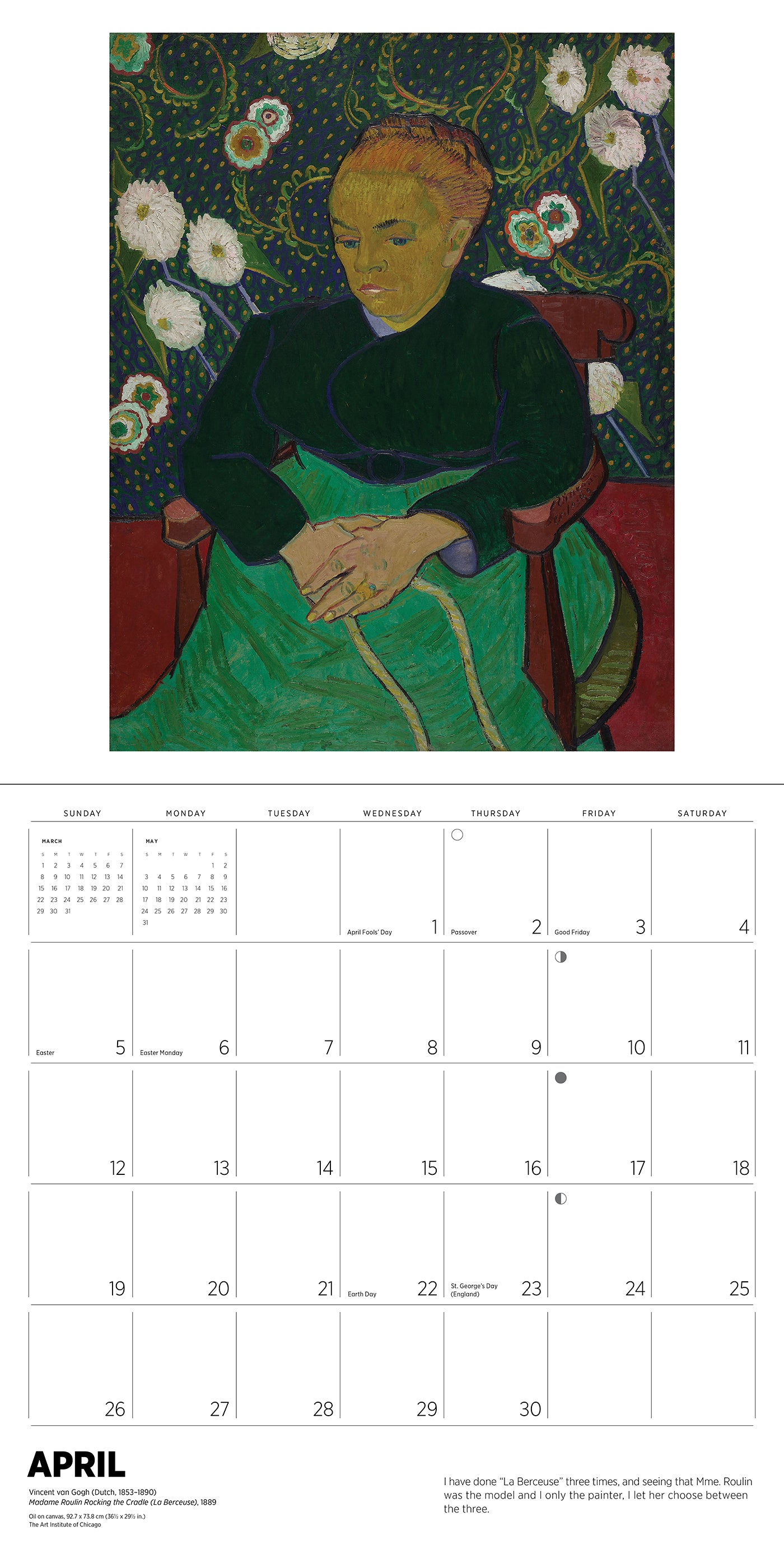 Vincent van Gogh 2026 Wall Calendar_Interior_3
