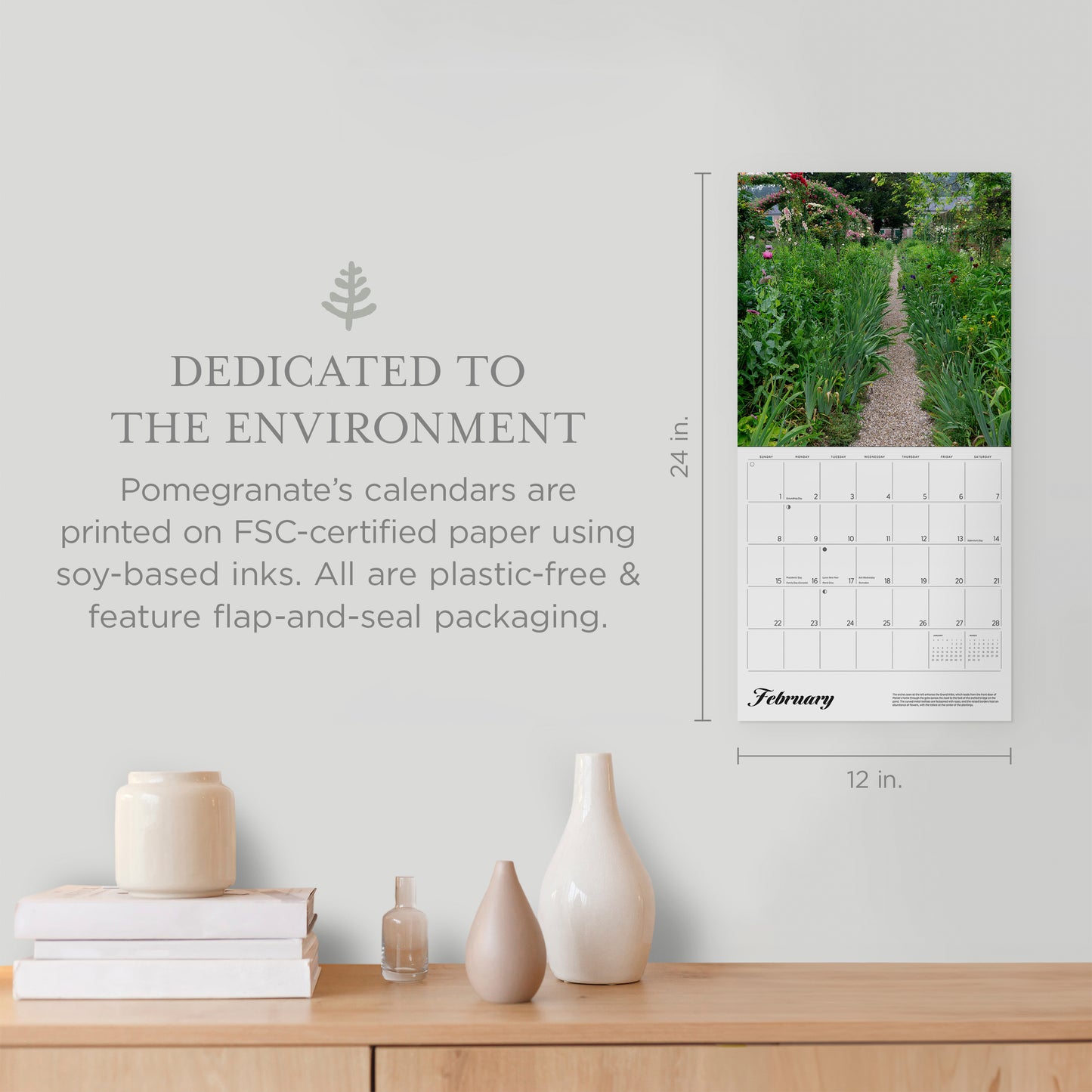 Monet’s Passion: The Gardens at Giverny 2026 Wall Calendar_Zoom