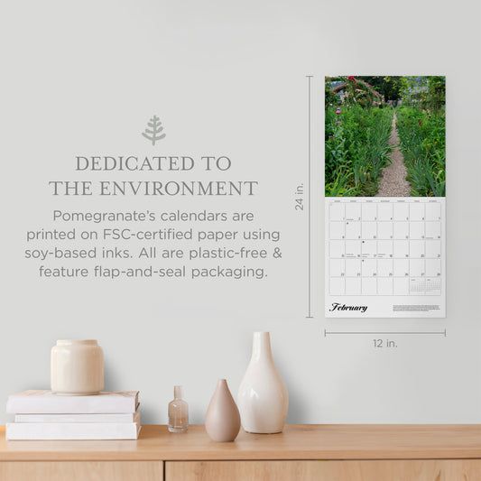 Monet’s Passion: The Gardens at Giverny 2026 Wall Calendar_Front_Flat