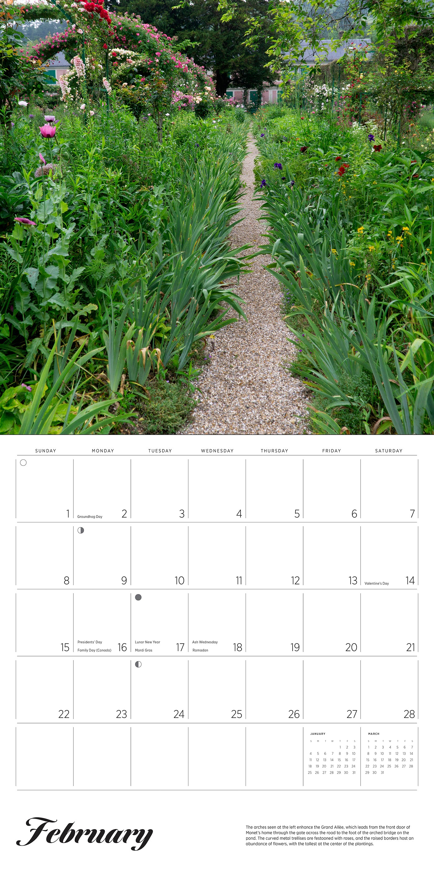 Monet’s Passion: The Gardens at Giverny 2026 Wall Calendar_Interior_2
