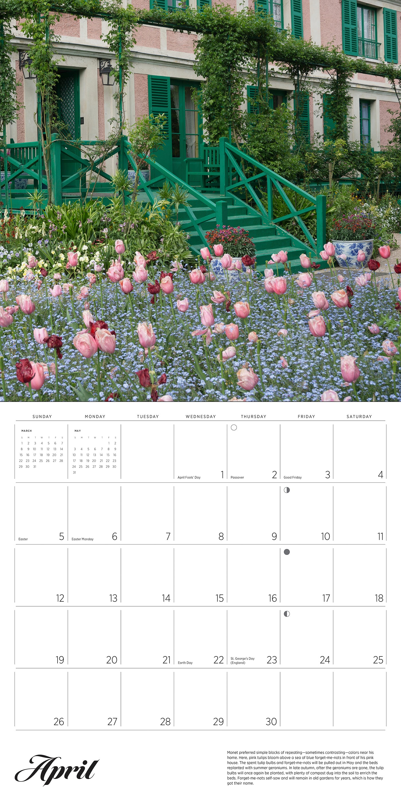 Monet’s Passion: The Gardens at Giverny 2026 Wall Calendar_Interior_4