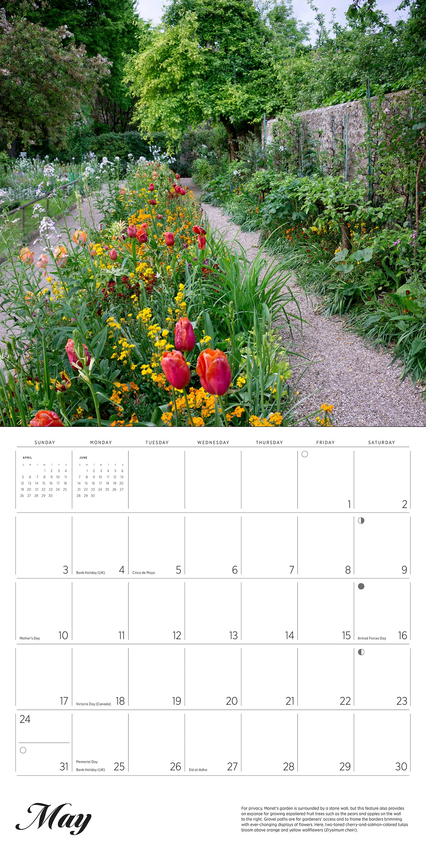 Monet’s Passion: The Gardens at Giverny 2026 Wall Calendar_Interior_5