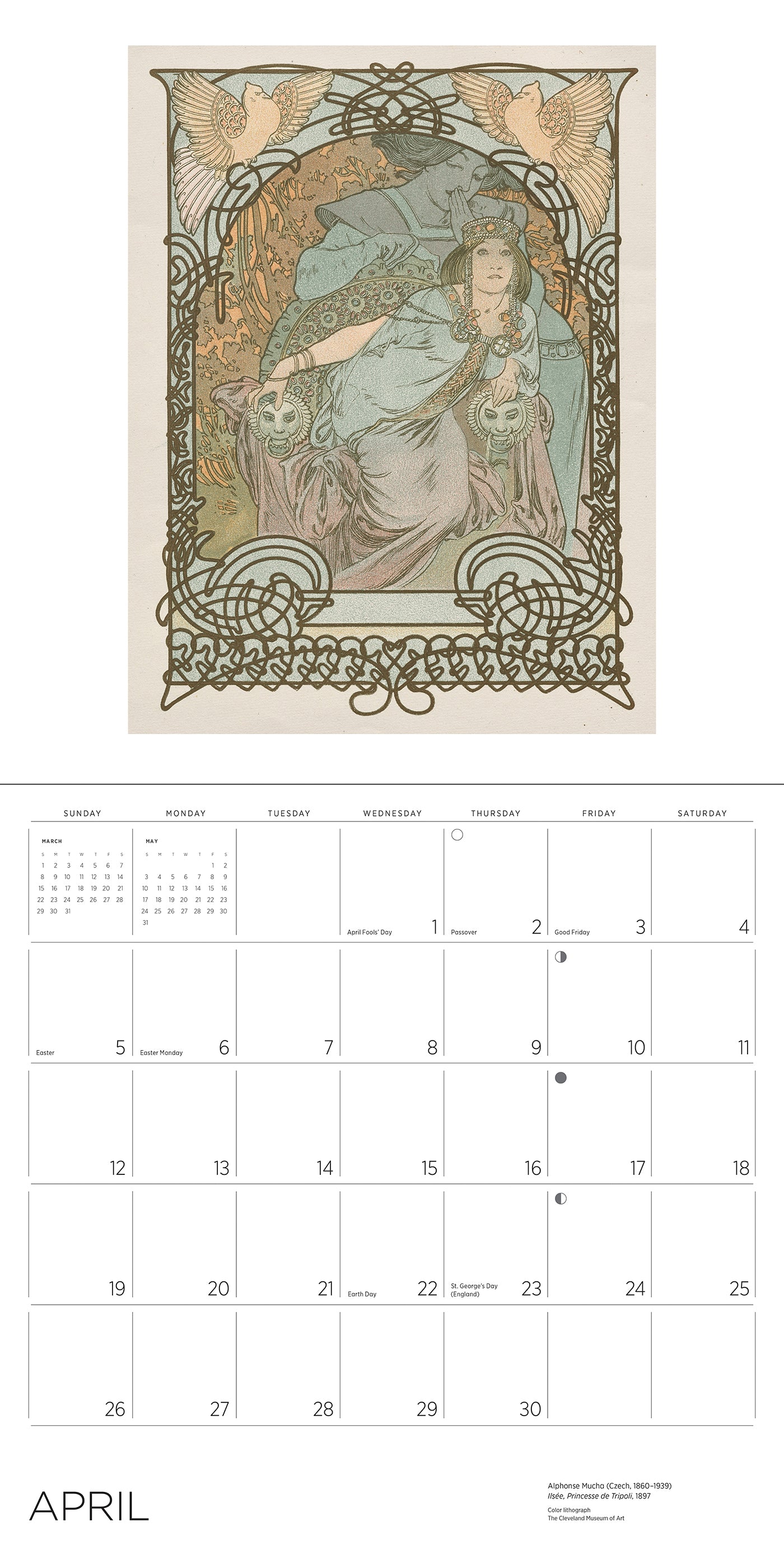 Alphonse Mucha 2026 Wall Calendar_Interior_1