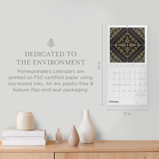 Arts & Crafts Tiles: Made by Motawi Tileworks 2026 Wall Calendar_Front_Flat