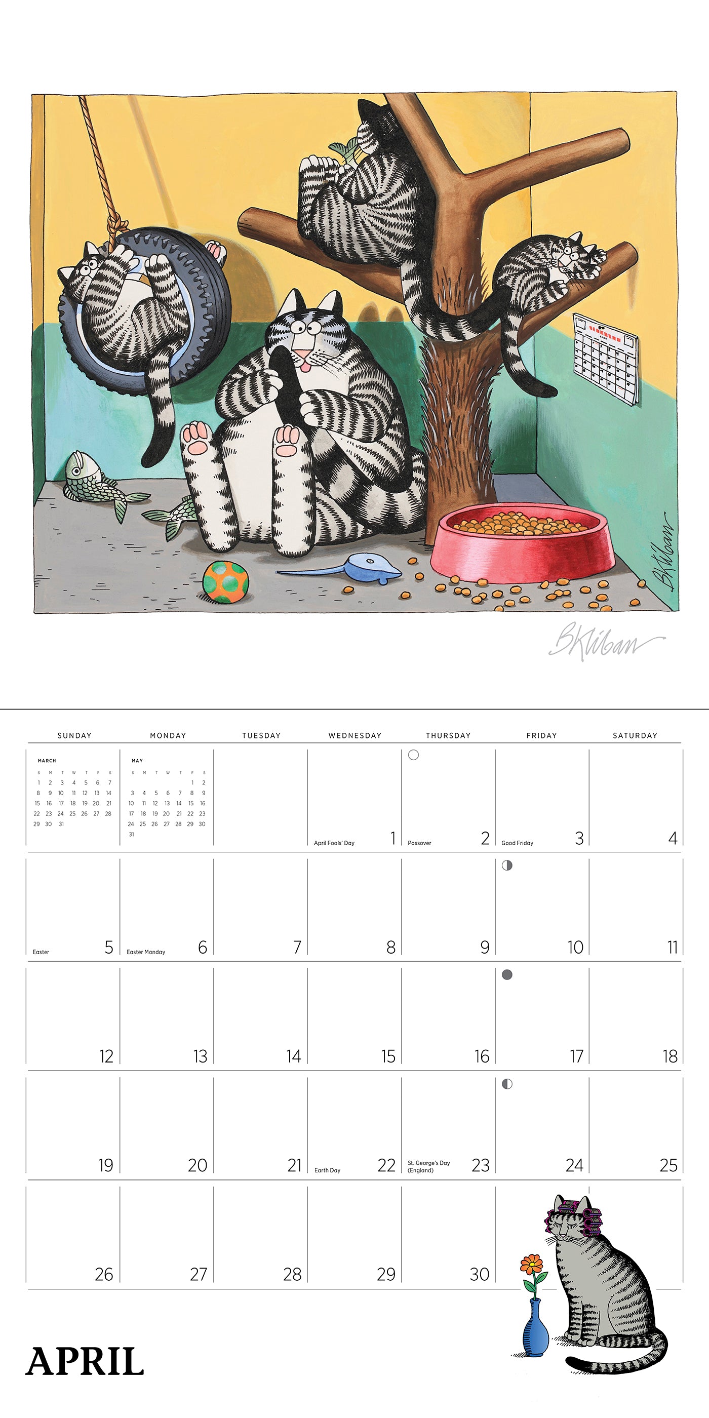 B. Kliban: CatCalendar 2026 Wall Calendar_Interior_4