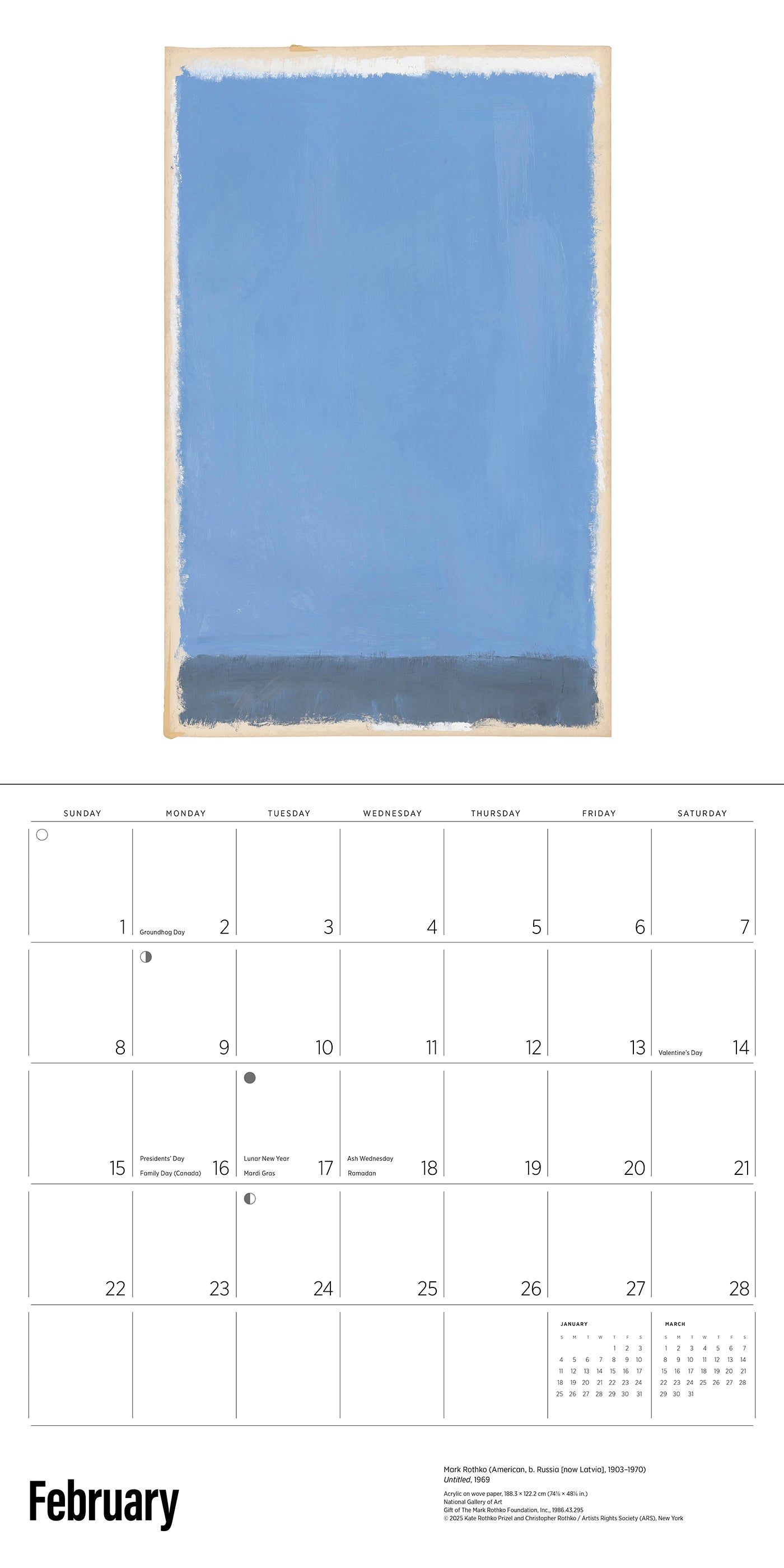 Rothko 2026 Wall Calendar_Interior_2