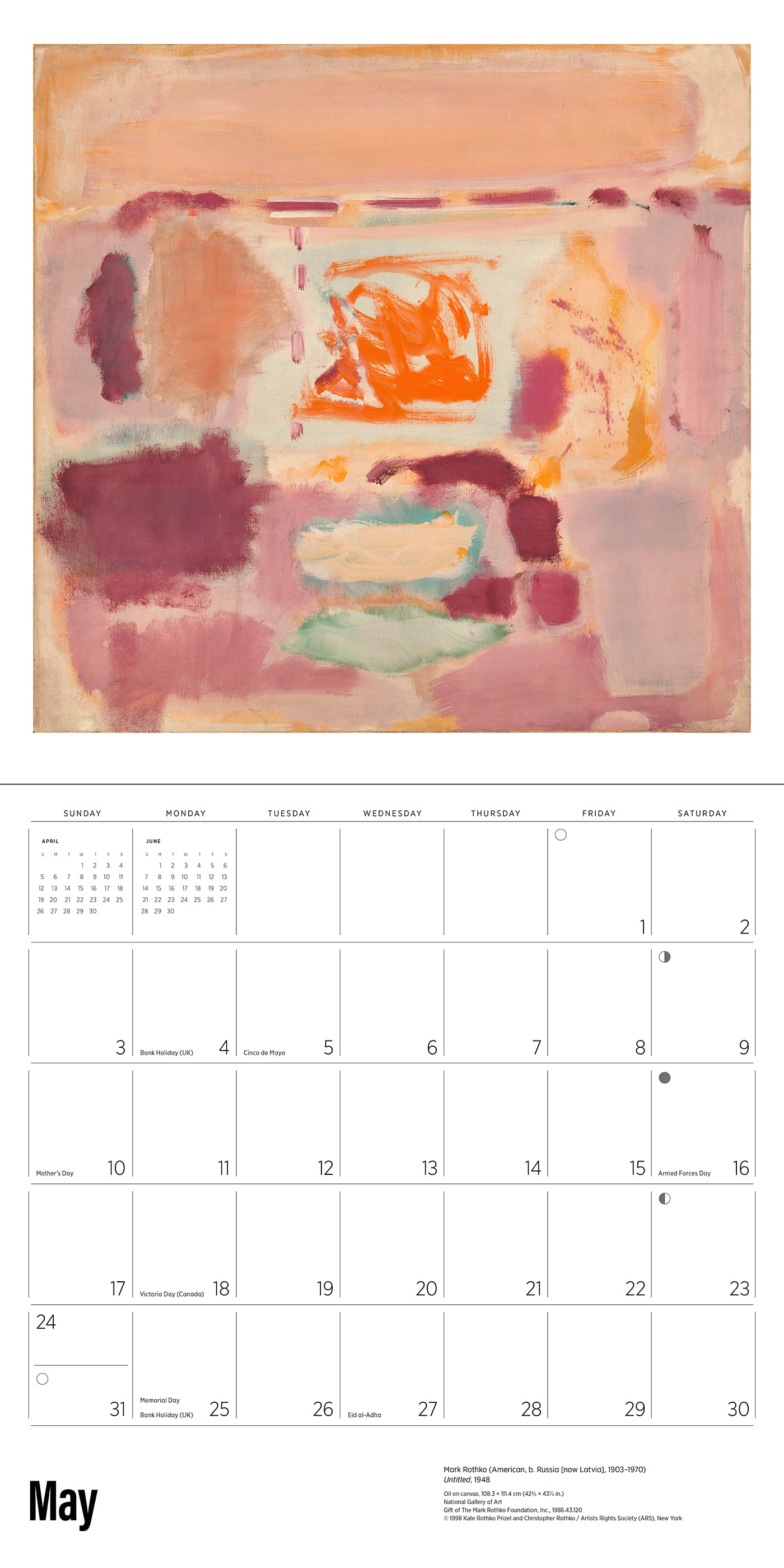 Rothko 2026 Wall Calendar_Interior_5