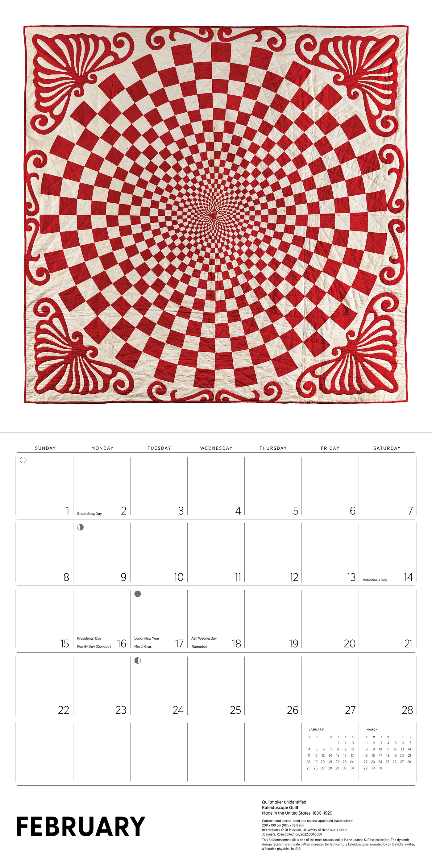 Antique Quilts 2026 Wall Calendar_Interior_2