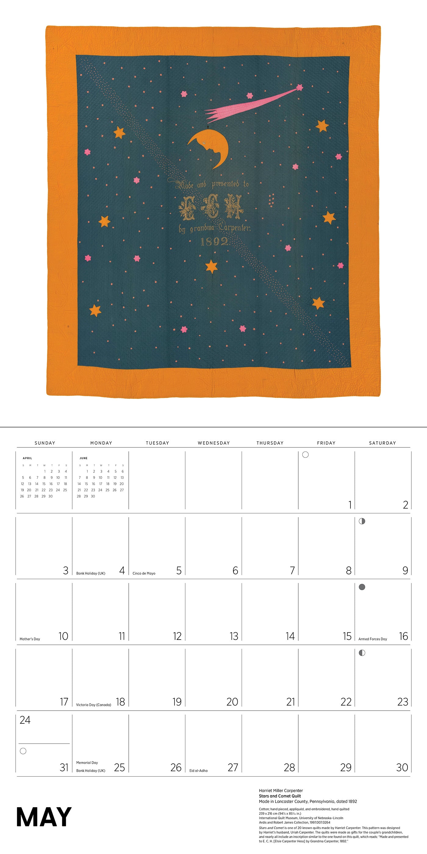 Antique Quilts 2026 Wall Calendar_Interior_5